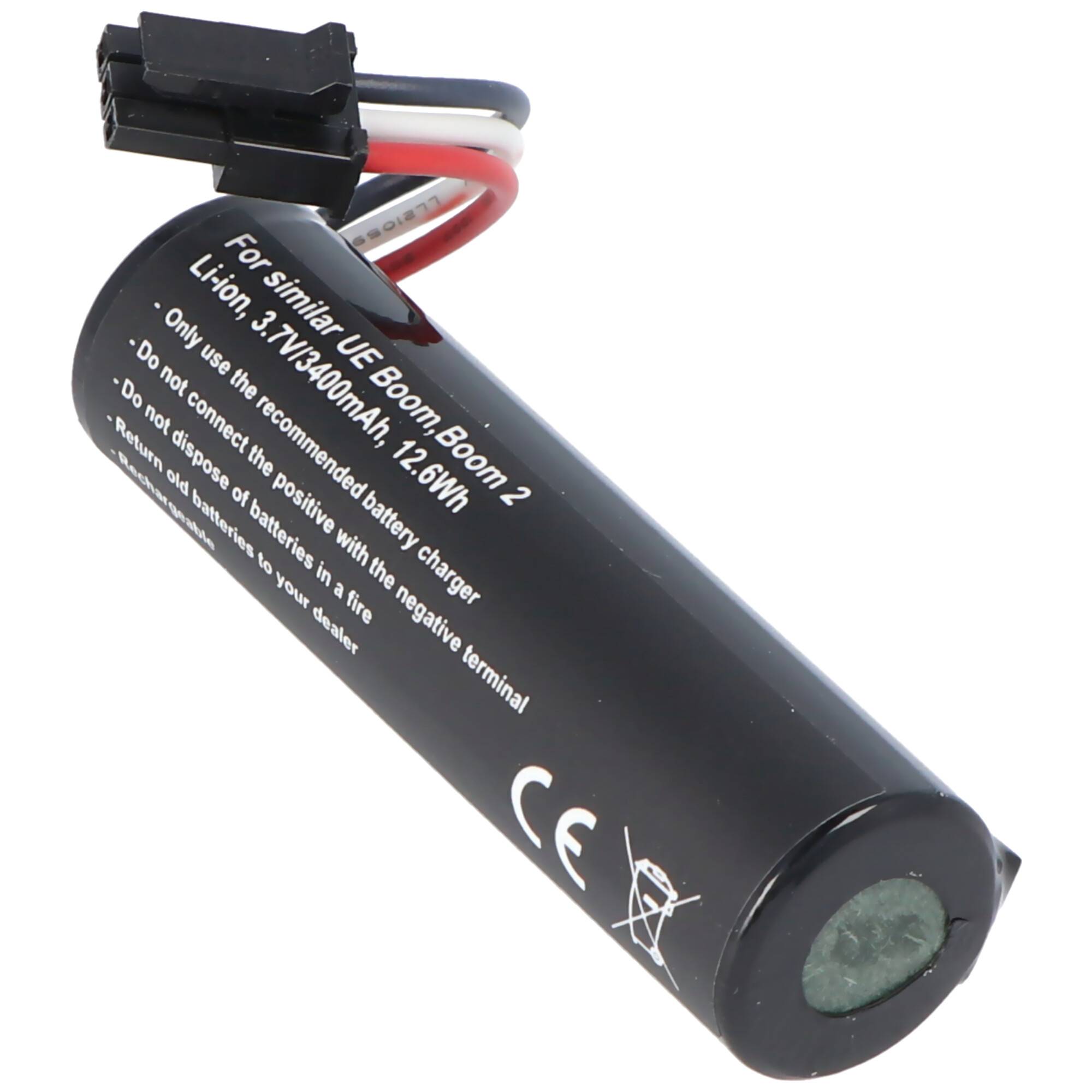 Akku passend für Ultimate Ears UE Boom, Boom 2, Li-Ion, 3,7V, 3400mAh, 12,6Wh, built-in, ohne Werkzeug