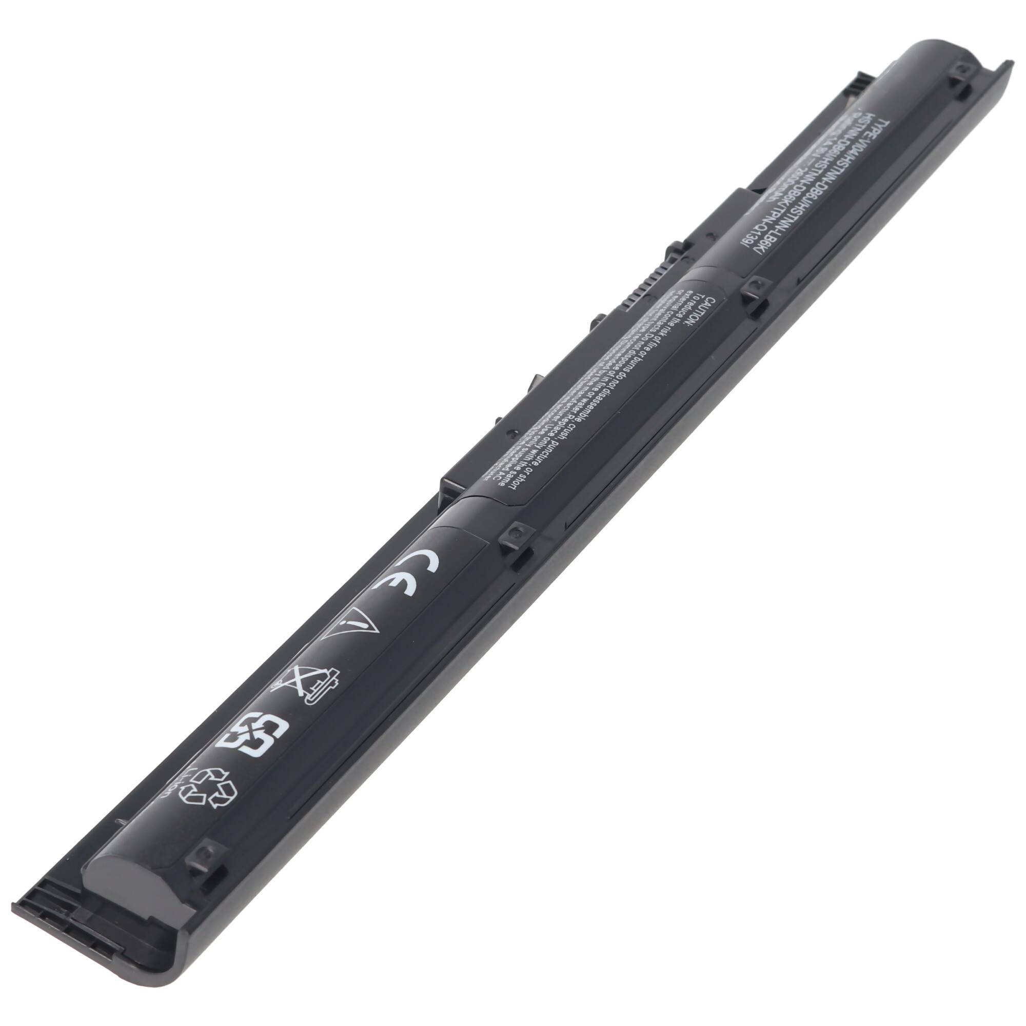 Akku passend für HP ProBook 440 G2 Series VI04, Li-Ion, 14,8V, 2600mAh, 38,5Wh, black