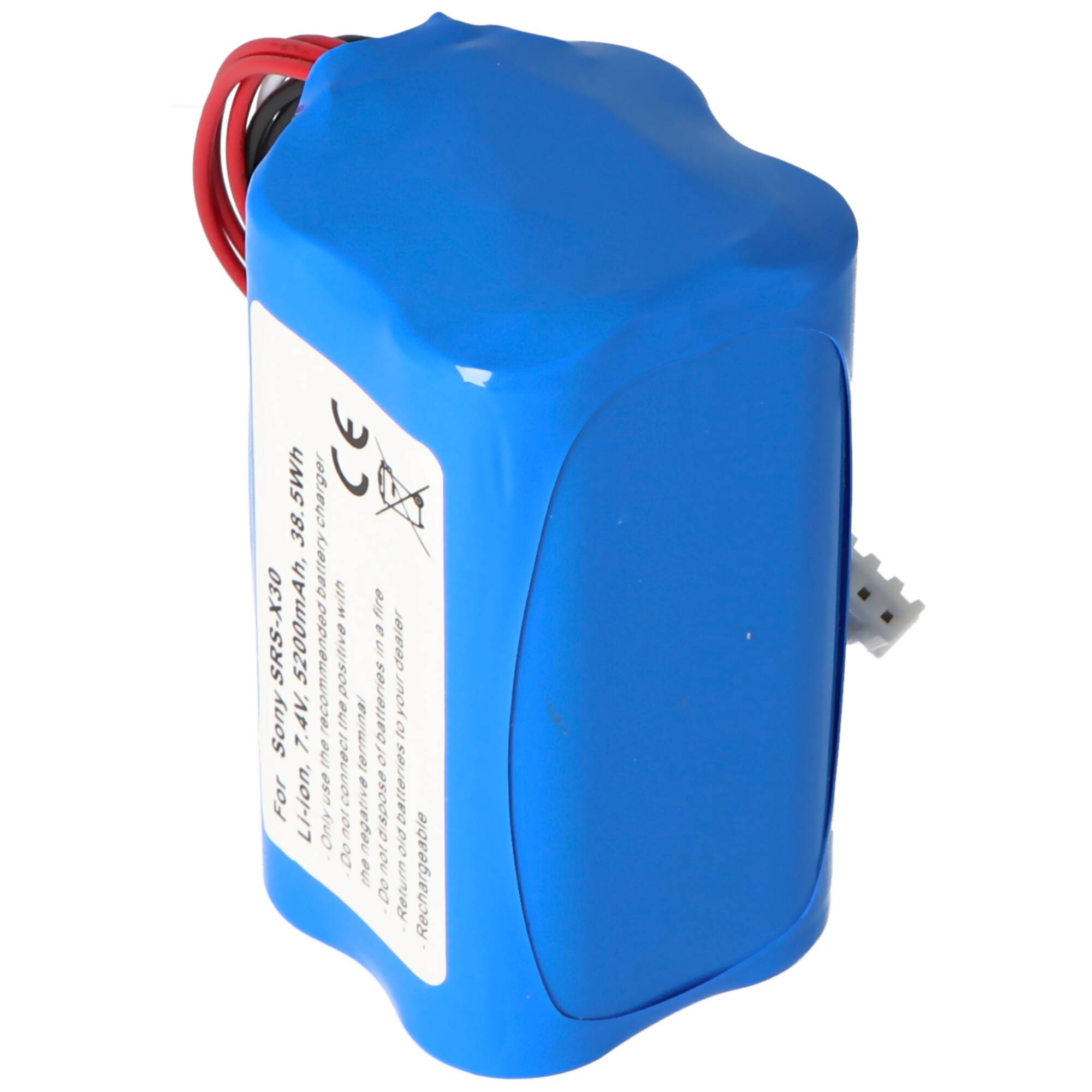 Akku passend für Sony SRS-X30, SRS-XB3, Li-Ion, 7,4V, 5200mAh, 38,5Wh, built-in, ohne Werkzeug
