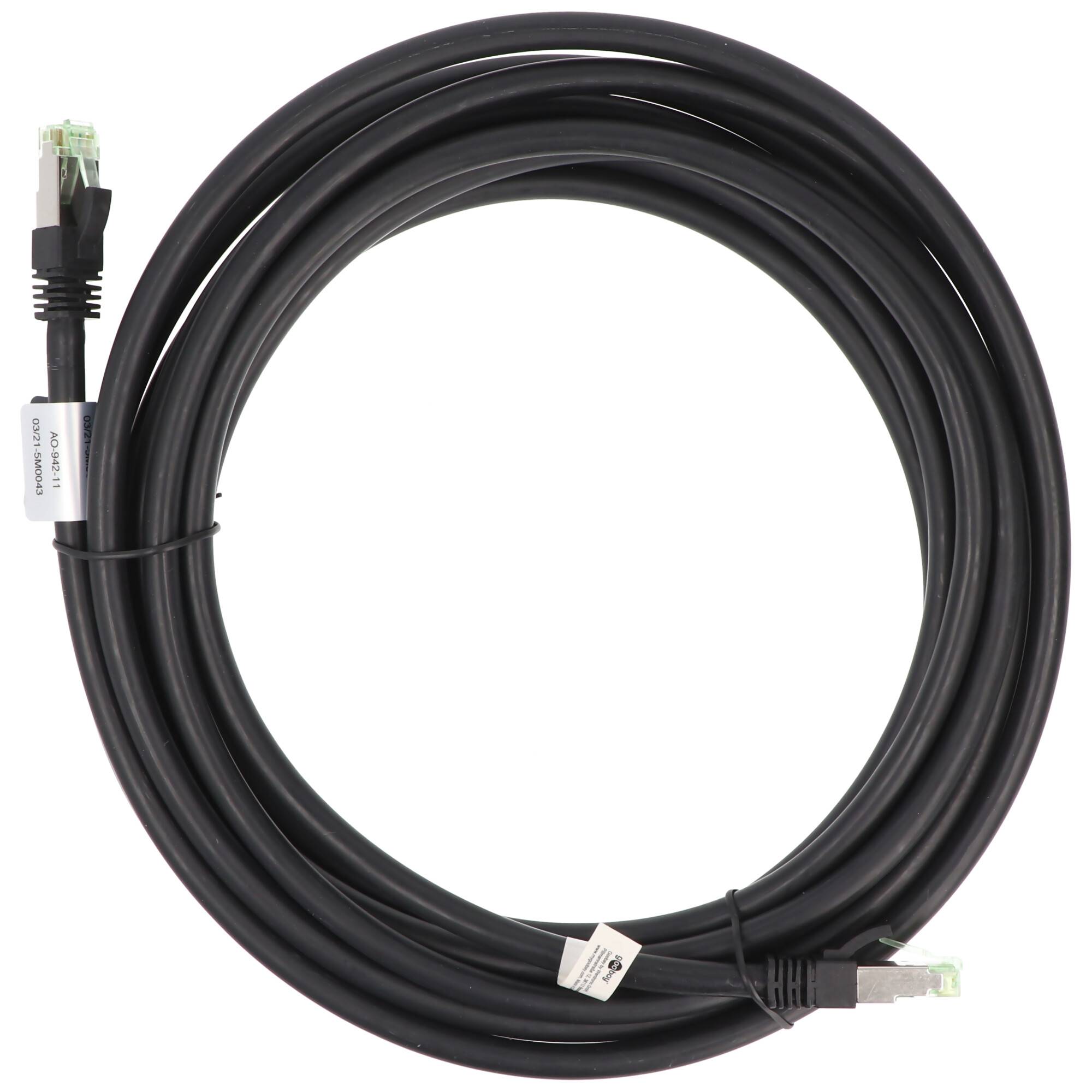 Goobay CAT 8.1 Netzwerkkabel, S/FTP (PiMF), Schwarz 25,00 m