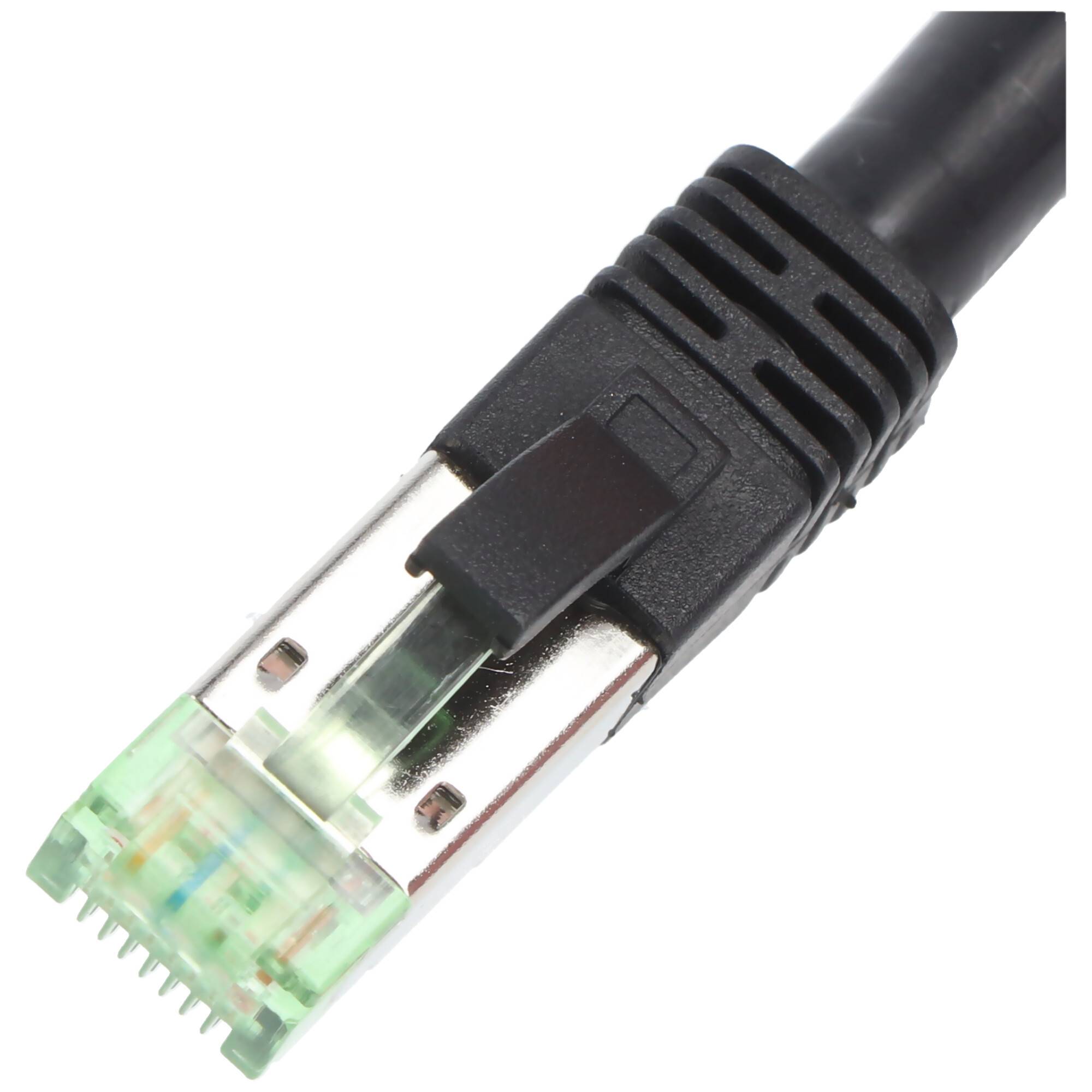 Goobay CAT 8.1 Netzwerkkabel, S/FTP (PiMF), Schwarz 0,25 m