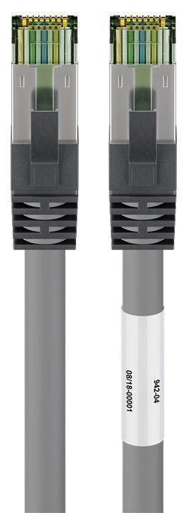 Goobay CAT 8.1 Netzwerkkabel, S/FTP (PiMF), Grau 1,00 m