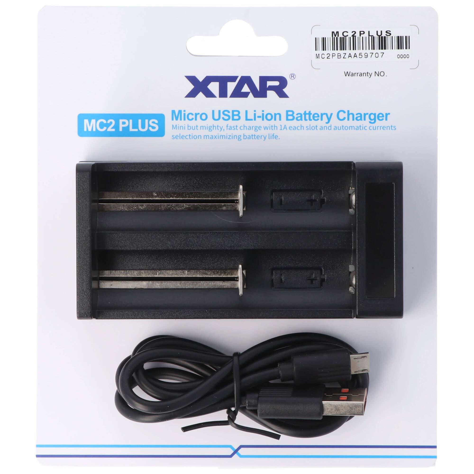 2-Fach Ladegerät für 10440 14500 14650 16340 17335 17500 17670 18350 18490 18500 18650 18700 20700 21700