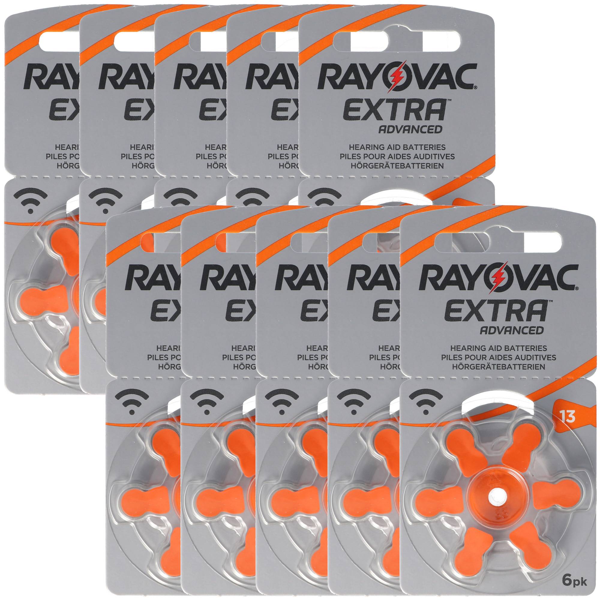 60 Stück Rayovac Hörgerätebatterie Varta HA13, IEC PR48, 4606 945 406, passend für Kind ZL2