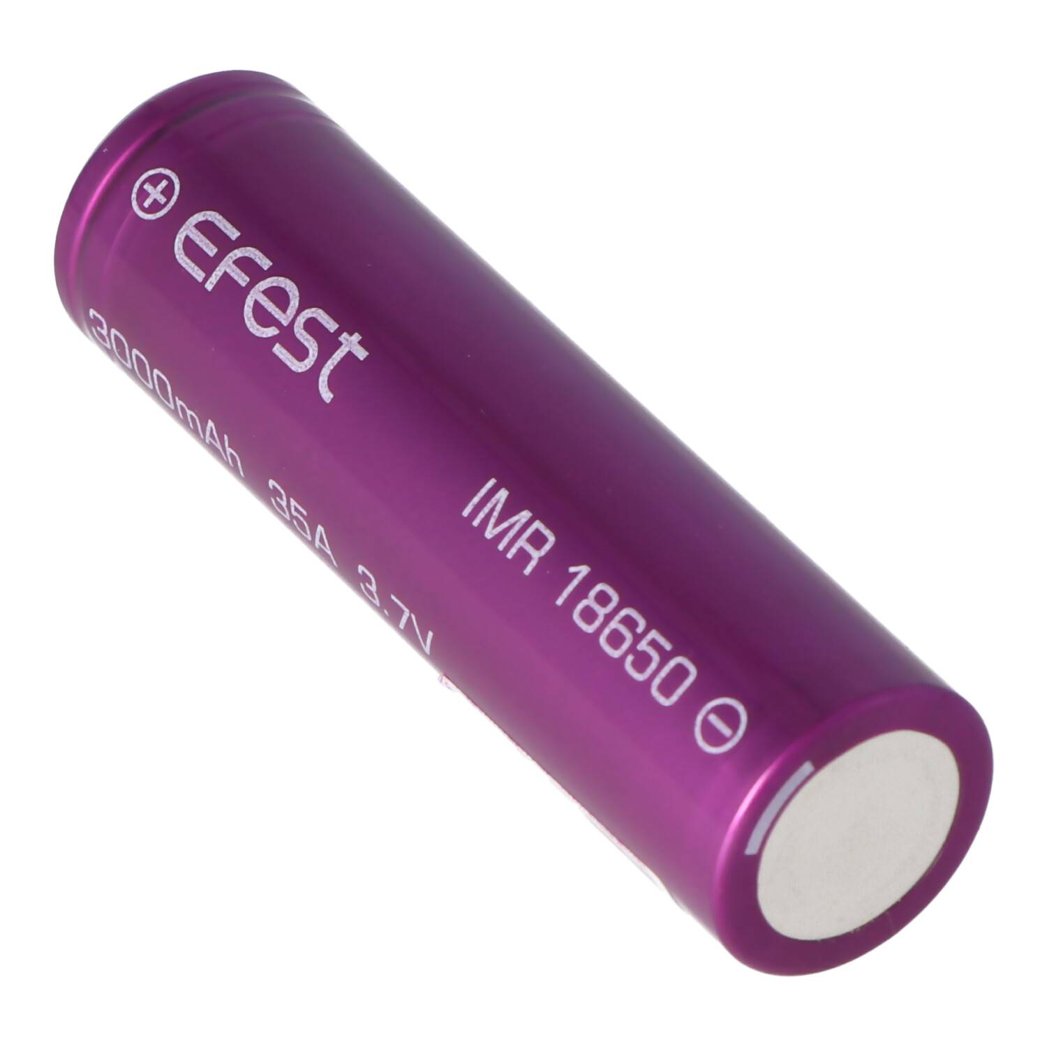 Efest Purple IMR 18650 3000mAh 3,6V - 3,7V min. 2900mAh typ. 3000mAh maximal 35A Stromabgabe (Flat Top)