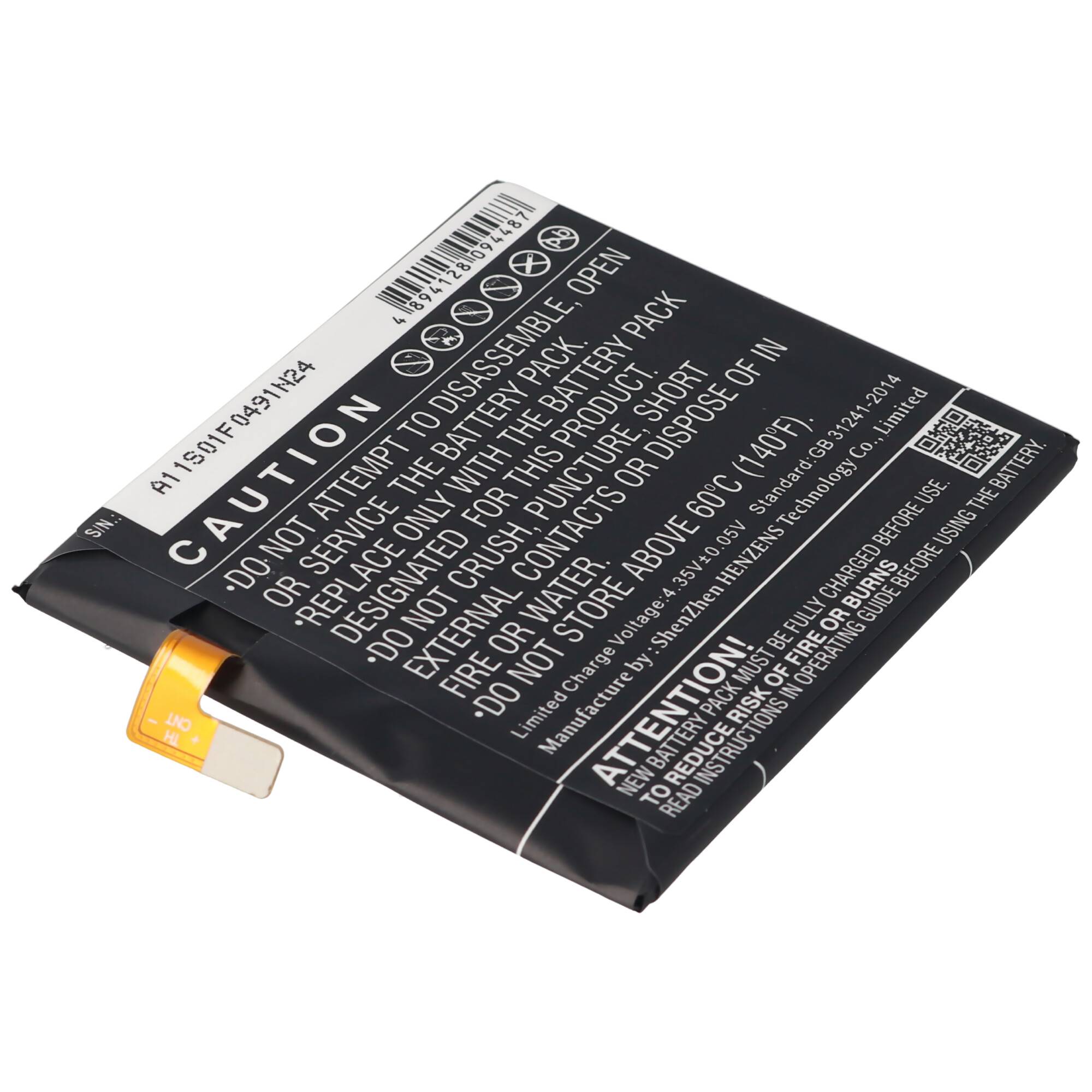 Akku passend für Sony Ericsson XPERIA T3, Li-Polymer, 3,8V, 2500mAh, 9,5Wh, built-in, ohne Werkzeug