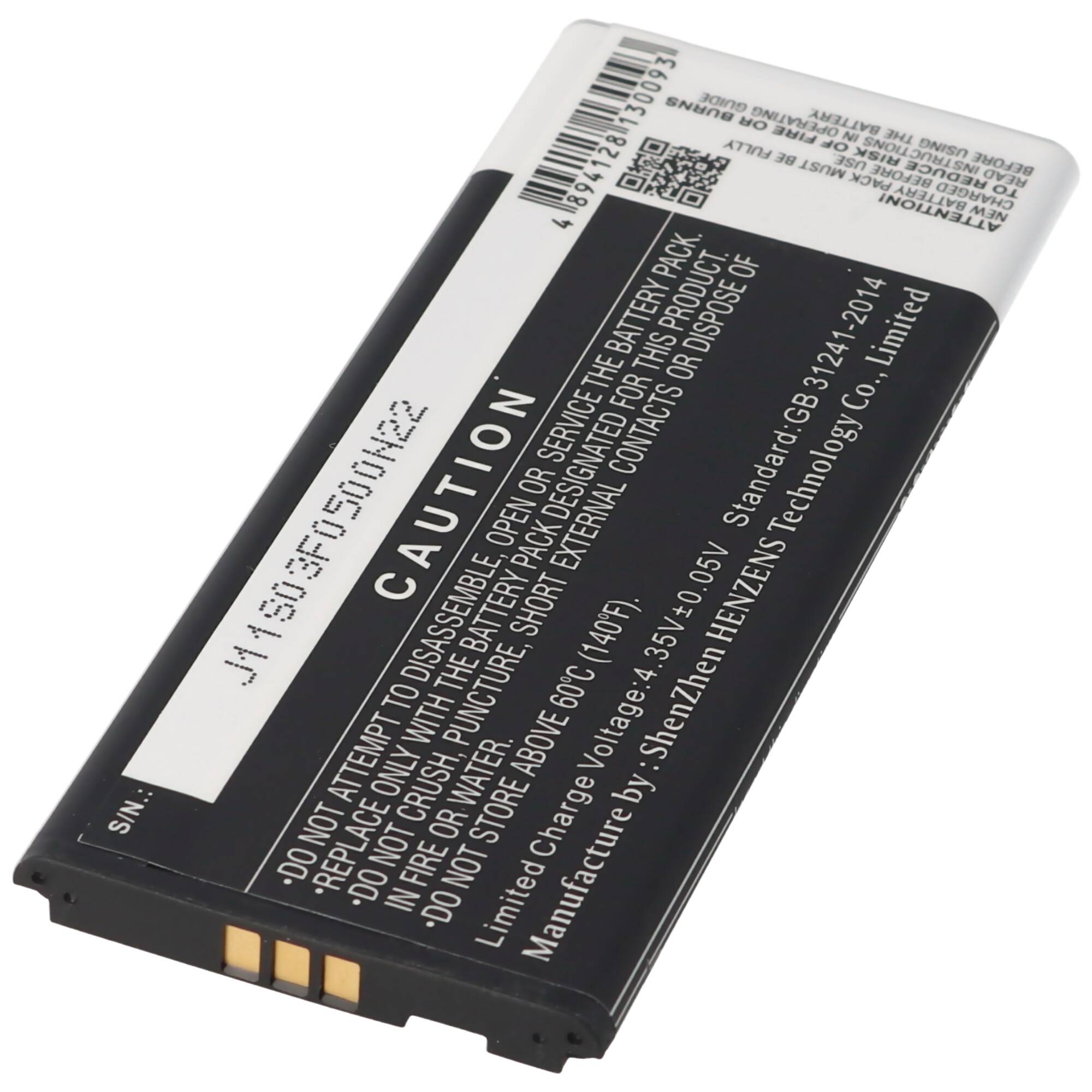 Akku passend für Microsoft Nokia Lumia 640 Dual SIM, Li-Ion, 3,8V, 2400mAh, 9,1Wh