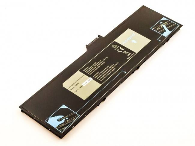 Schwarzes rechteckiges elektronisches Batteriepaket mit goldenem Etikett, auf weißem Hintergrund dargestellt.