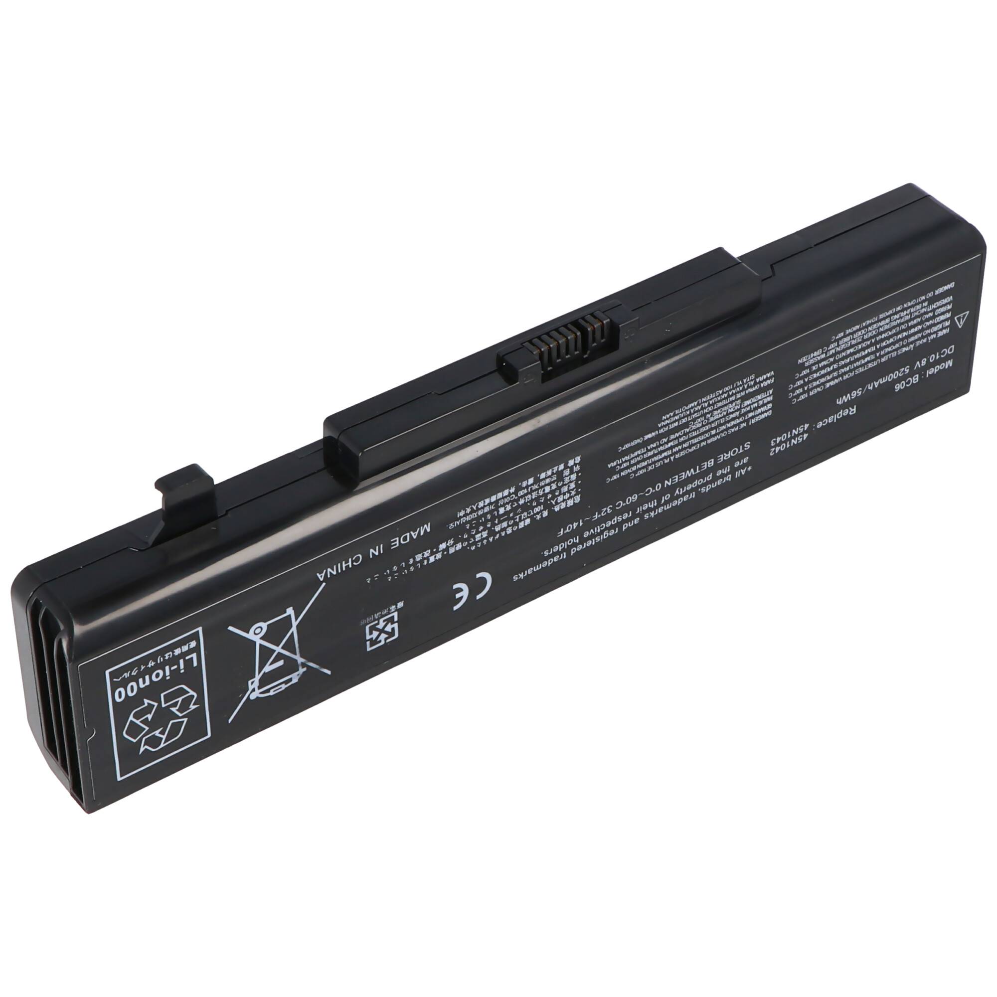 Akku passend für Lenovo ThinkPad Edge E430, Li-Ion, 10,8V, 5200mAh, 56,2Wh, black