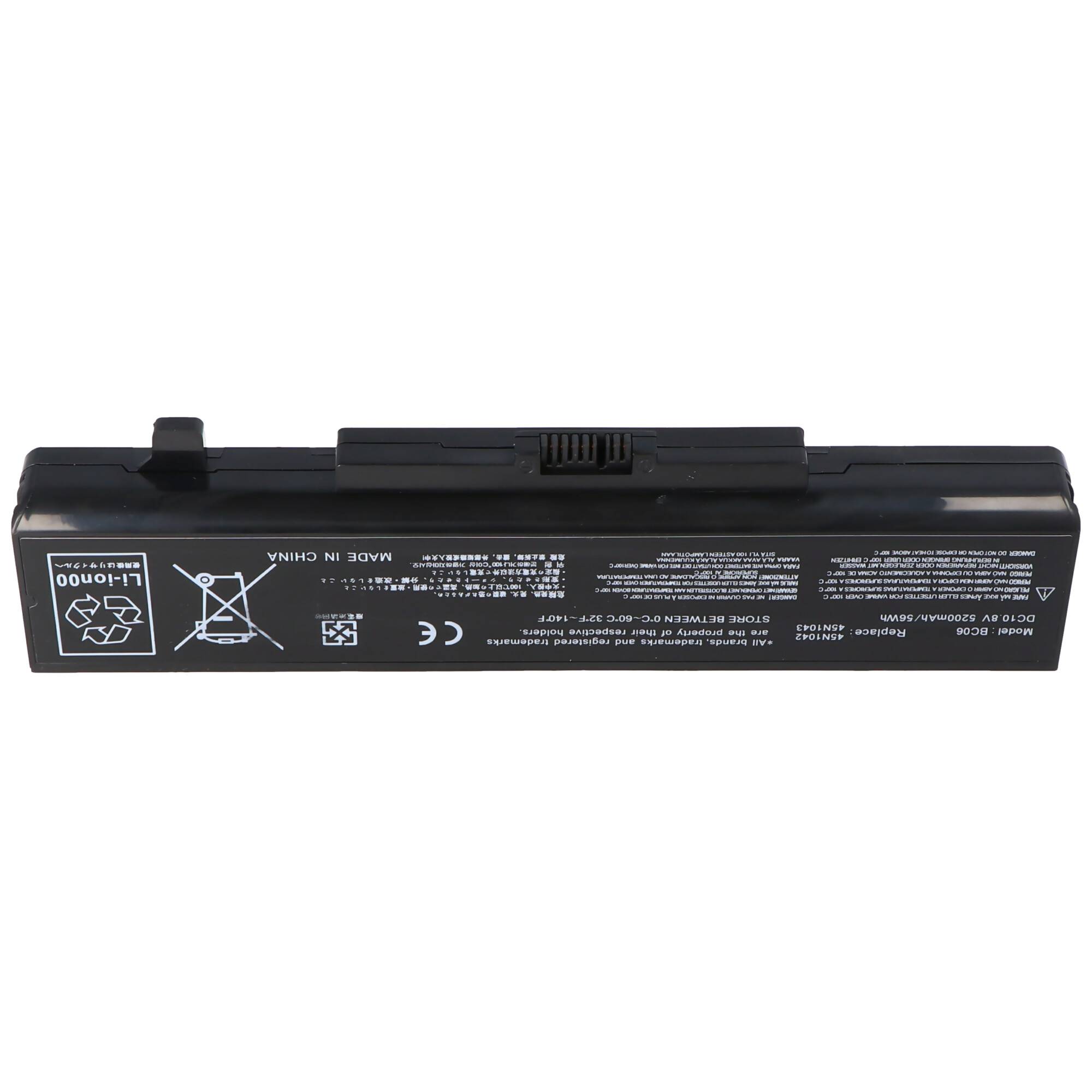 Akku passend für Lenovo ThinkPad Edge E430, Li-Ion, 10,8V, 5200mAh, 56,2Wh, black