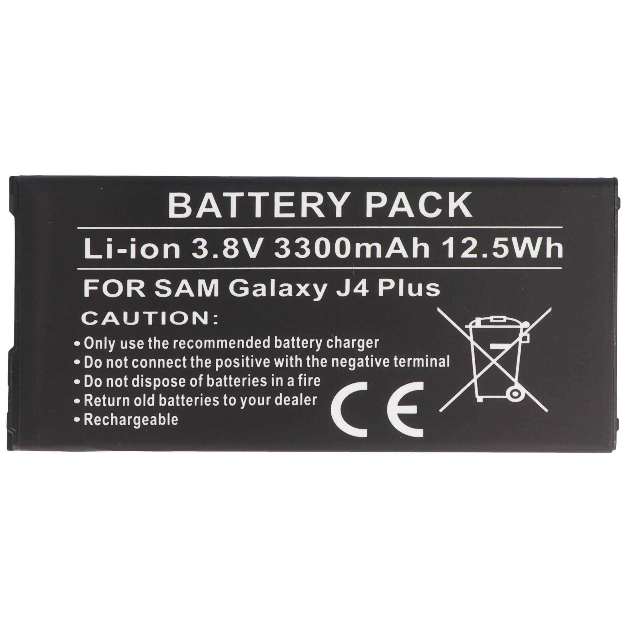 Akku passend für Samsung Galaxy J4 Plus Li-Polymer Akkutyp EB-BG610ABA, EB-BG610ABE, EB-BG611ABE, GH82-17872A