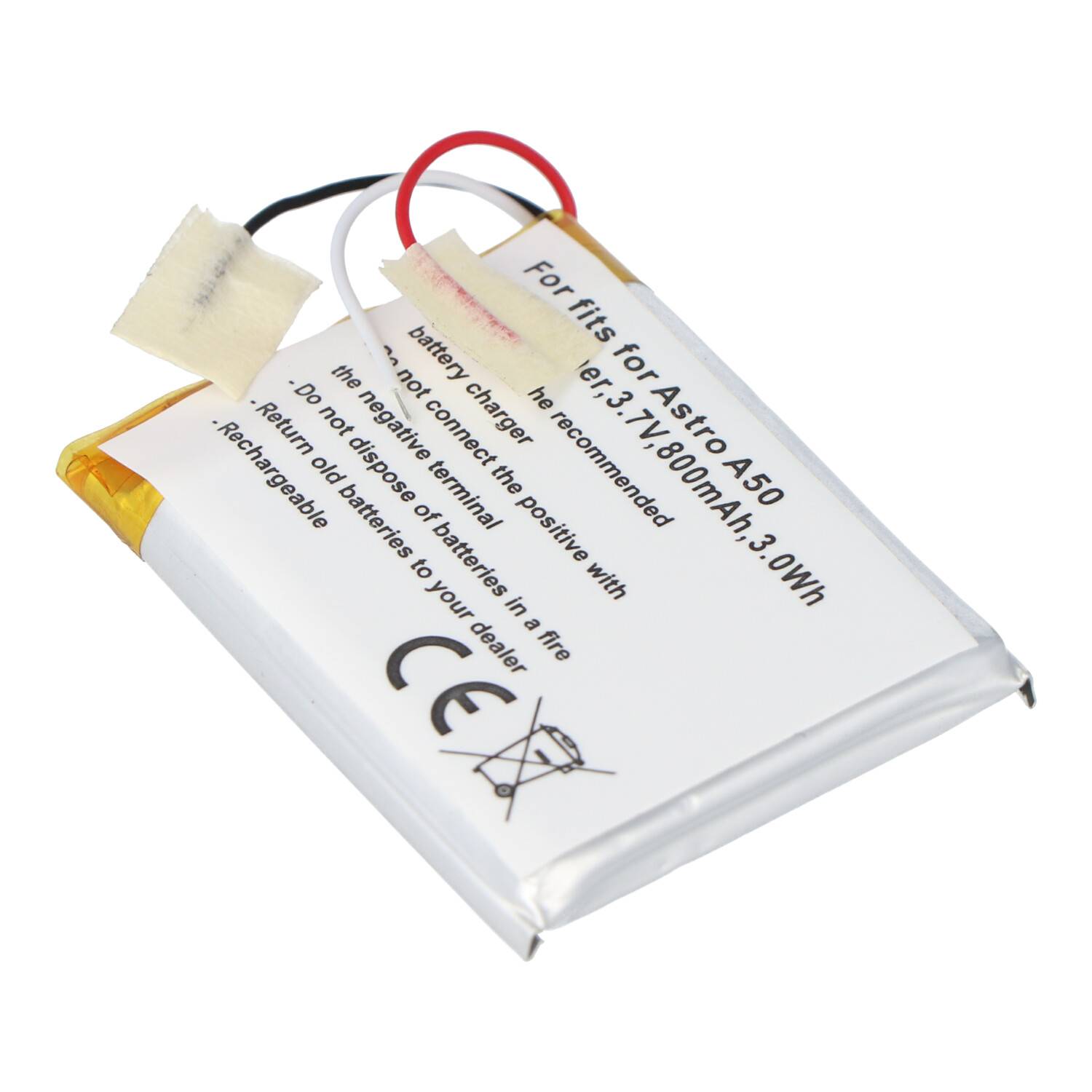 Akku passend für Astro A50 Li-Polymer Akku SRP603443, 45x36x5,5mm
