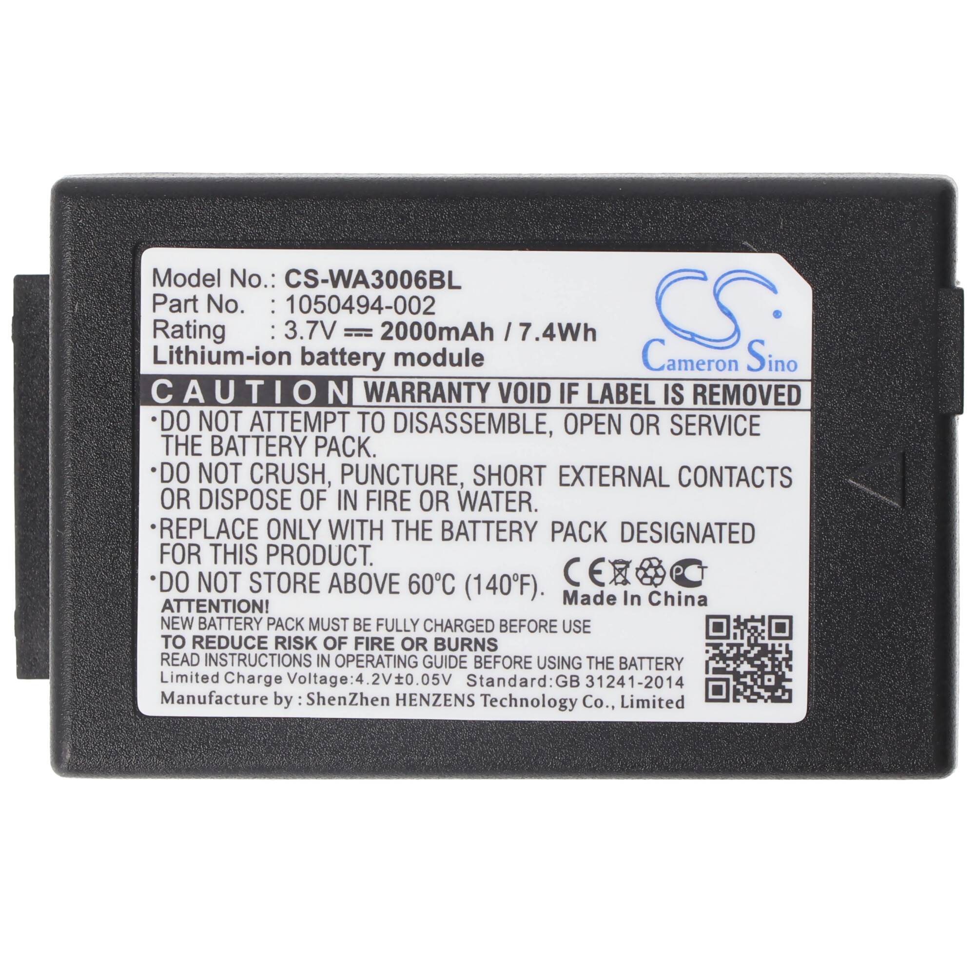 Akku passend für Psion WA3006, Li-Ion, 3,7V, 3000mAh, 11,1Wh
