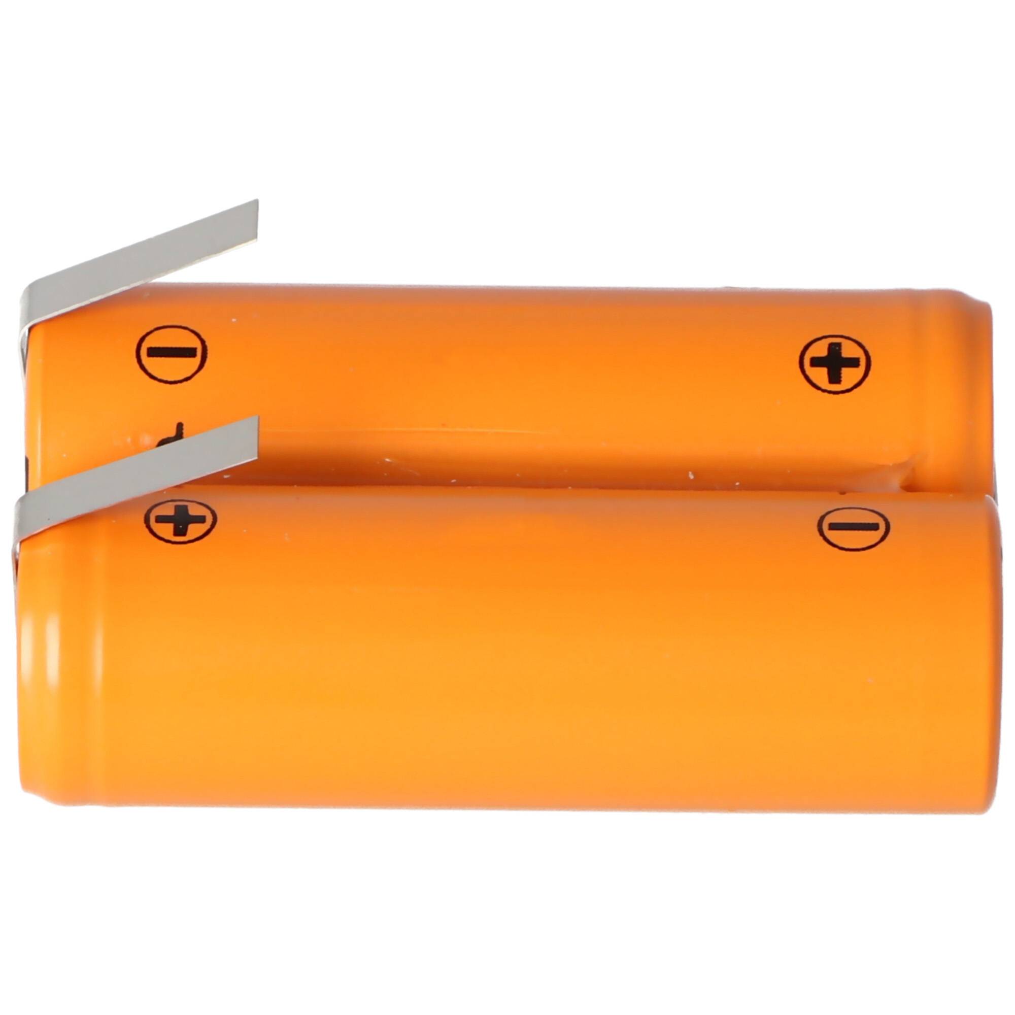 Rasiererakku NiMH 2,4V 1200mAh mit Lötfahnen ersetzt Philips 138 10609