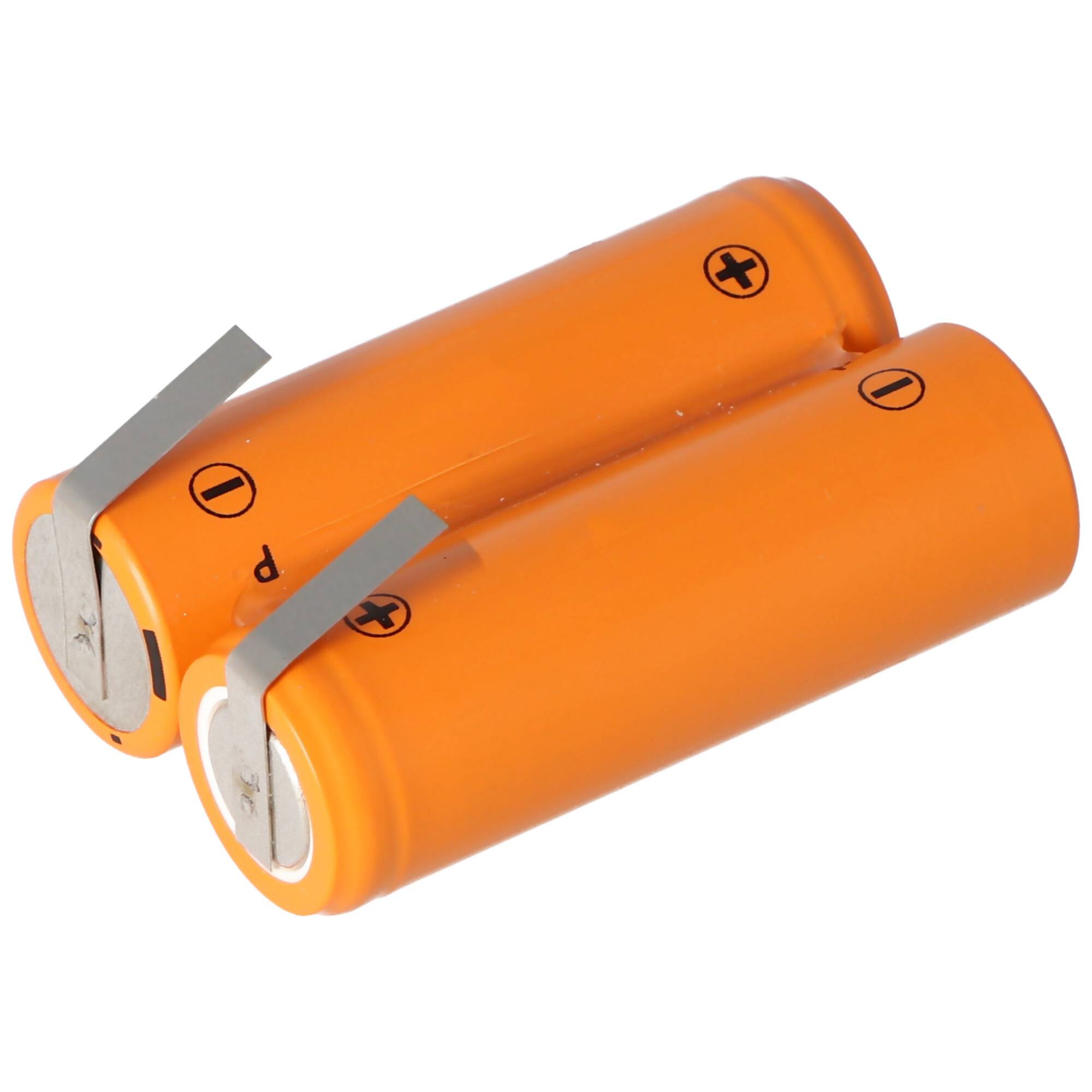 Rasiererakku NiMH 2,4V 1200mAh mit Lötfahnen ersetzt Philips 138 10609