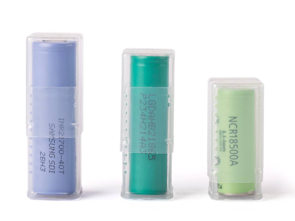 Flexible Aufbewahrungsbox für 1 Stück Akku 21700, 20700, 18650, 18500