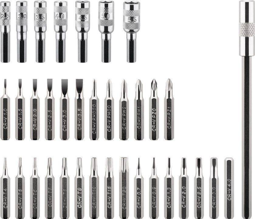 Goobay 37-teiliges Präzisionsschraubendreher-Set - für feinmechanische Schraubarbeiten
