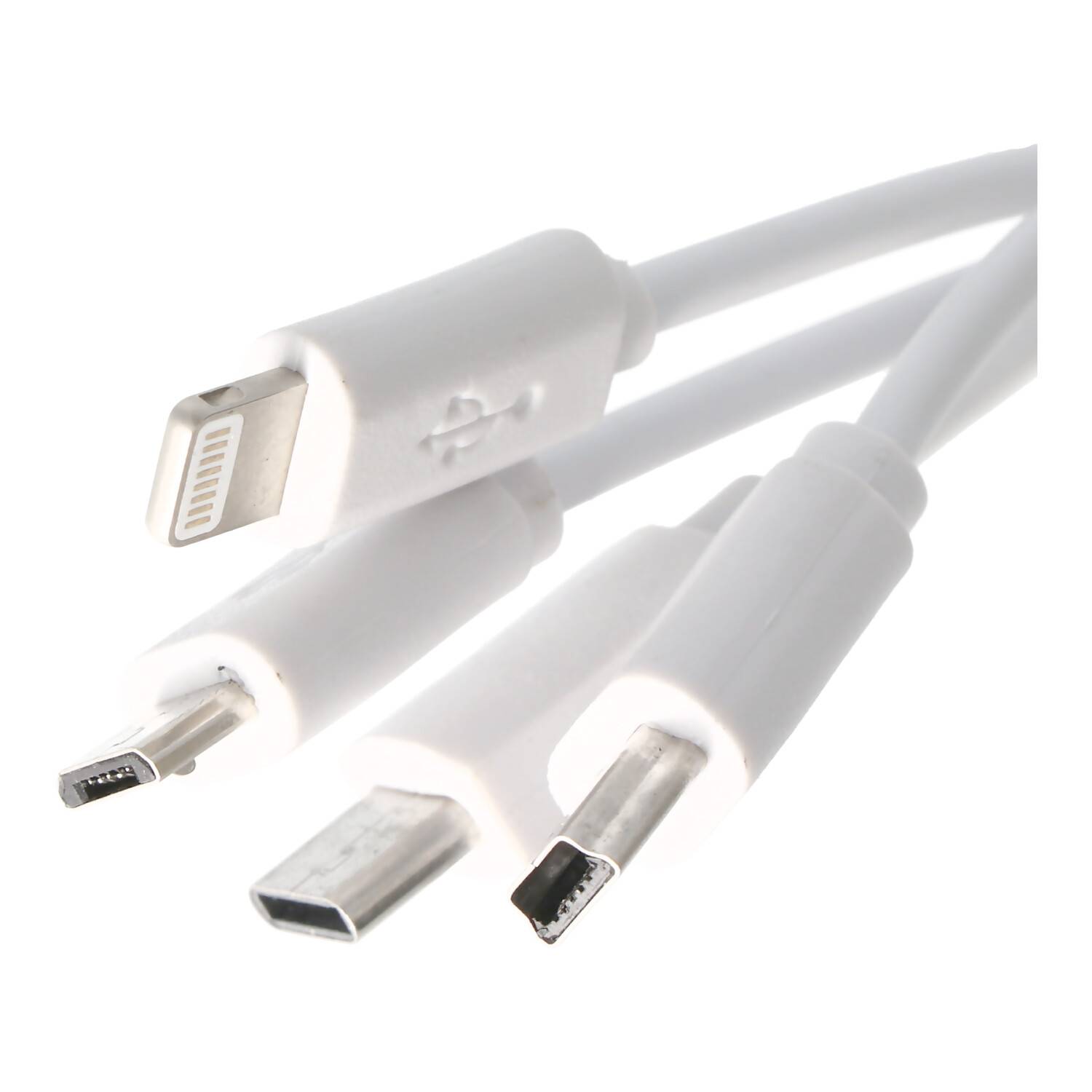 USB-Ladekabel 4 in 1 passend für USB-C, Mini-USB, Micro-USB und 8 Pin Stecker