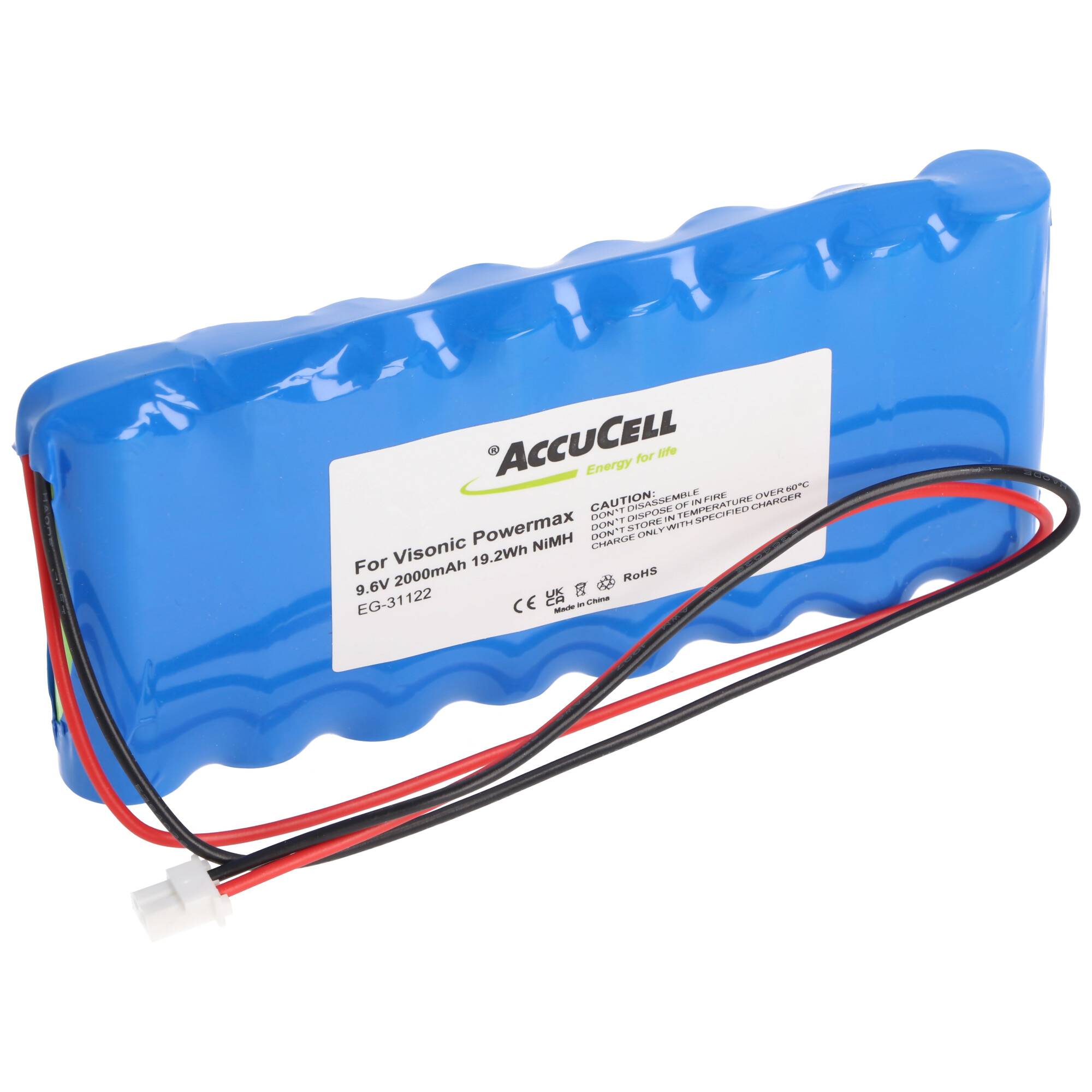 Akku passend für Visonic Powermax. Pro Akku 0-9912-G, 103-300672, GP180AAH8BMX NiMH, 9,6V