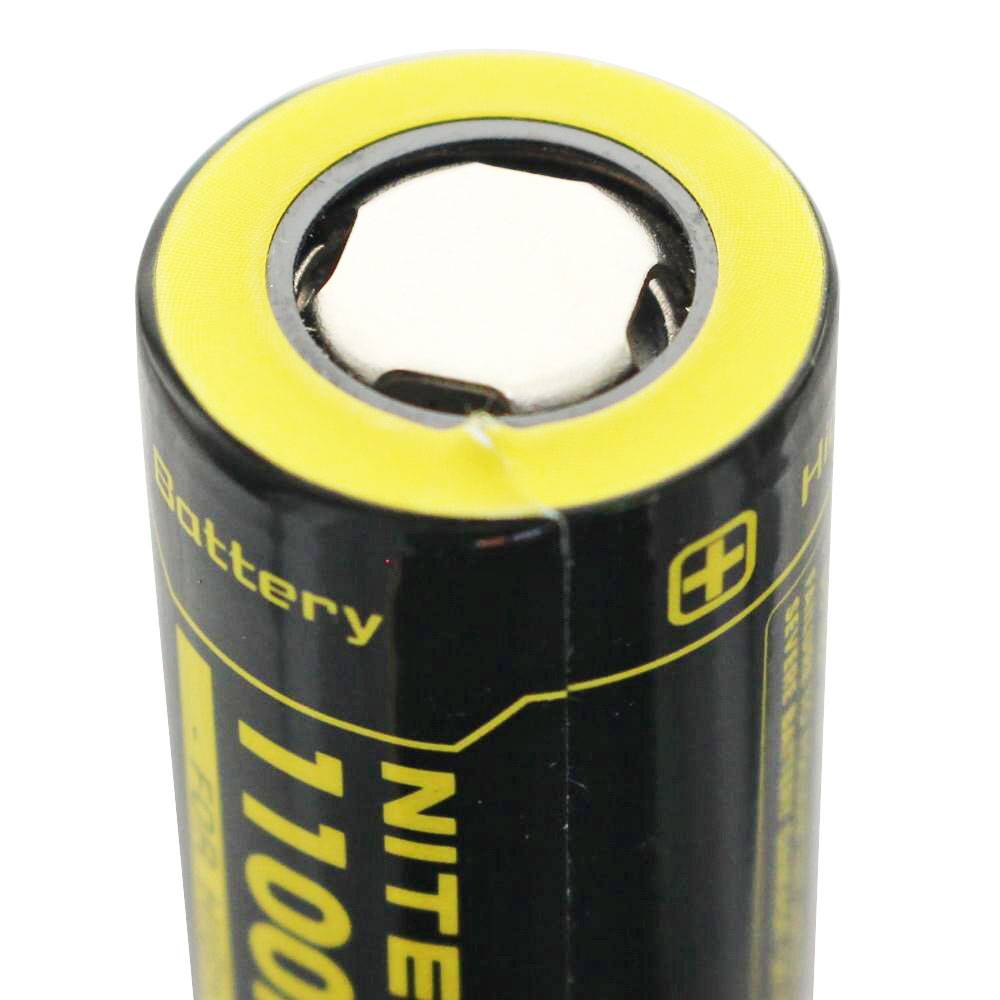 Nitecore IMR18490 mit 1100mAh, 3,6V - 3,7 Volt Flat Top ohne Kopf mit Pluspol flach 49,05x18,5mm, Ladeschlussspannung ma