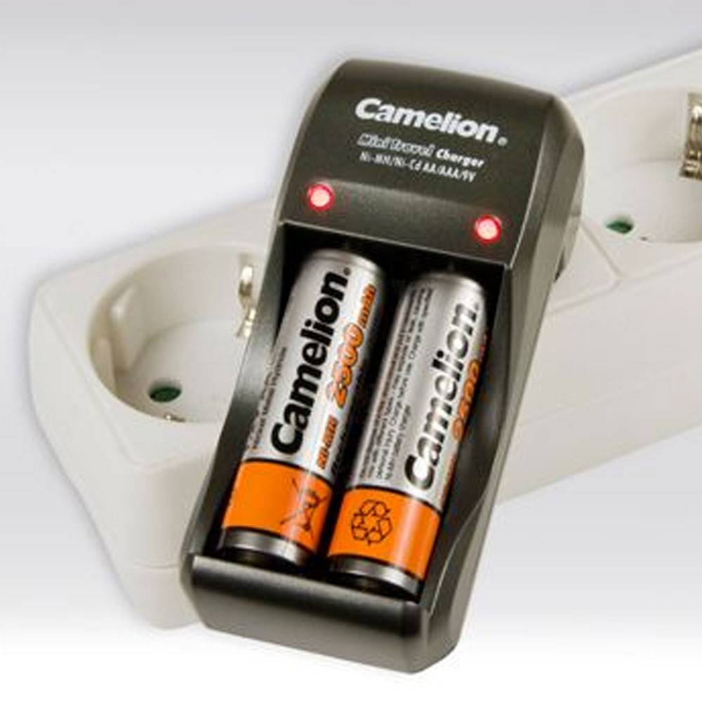 Stecker-Ladegerät BC-1001A inklusive 2 Stück NiMH Akkus Micro AAA, 800mAh