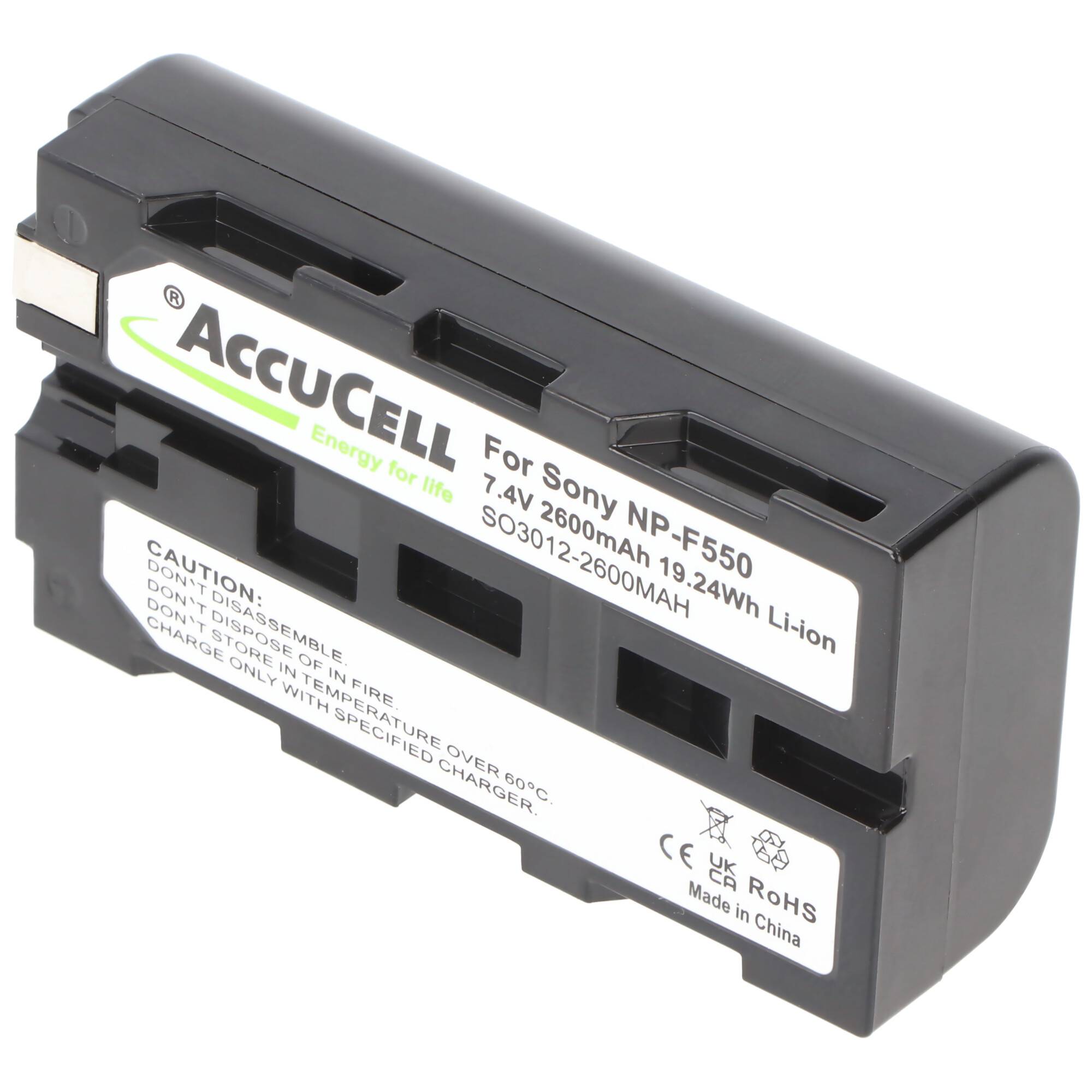 Akku passend für Sony NP-F550 7,4 Volt 2600mAh Sony NPF530, NPF330