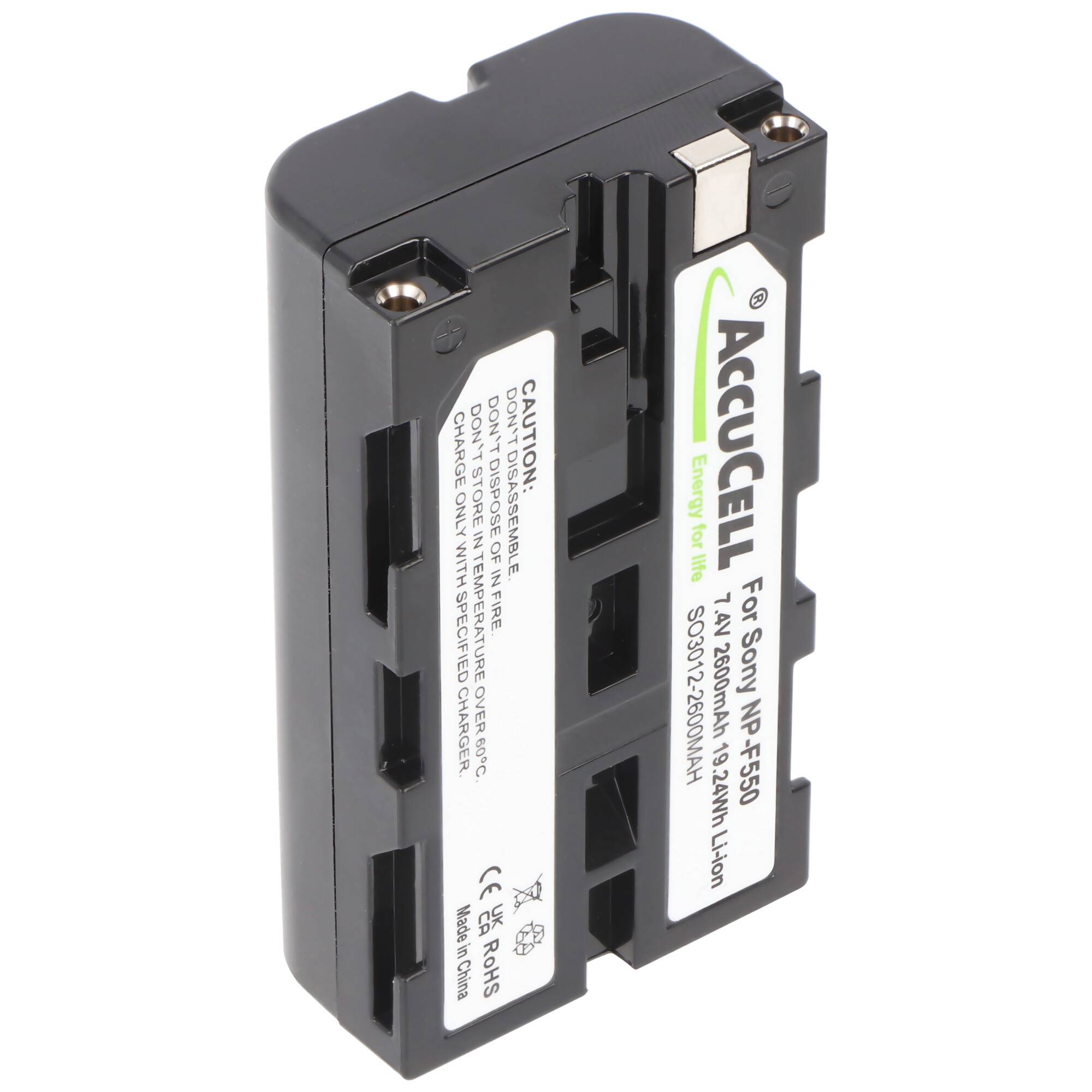 Akku passend für Sony NP-F550 7,4 Volt 2600mAh Sony NPF530, NPF330