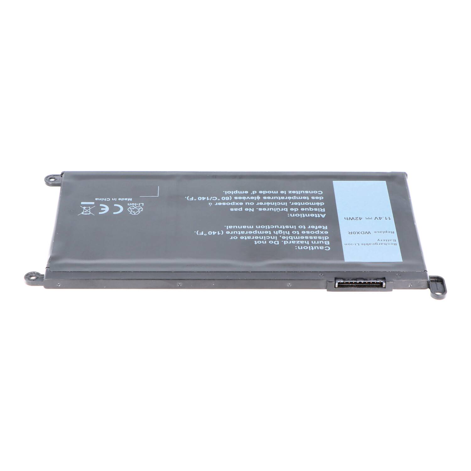 Akku passend für Dell Inspiron 13 5378, 15 5568 Li-Ion Akku 17368-0027, T2JX4, WDX0R 11,4V, 3680mAh, 42Wh