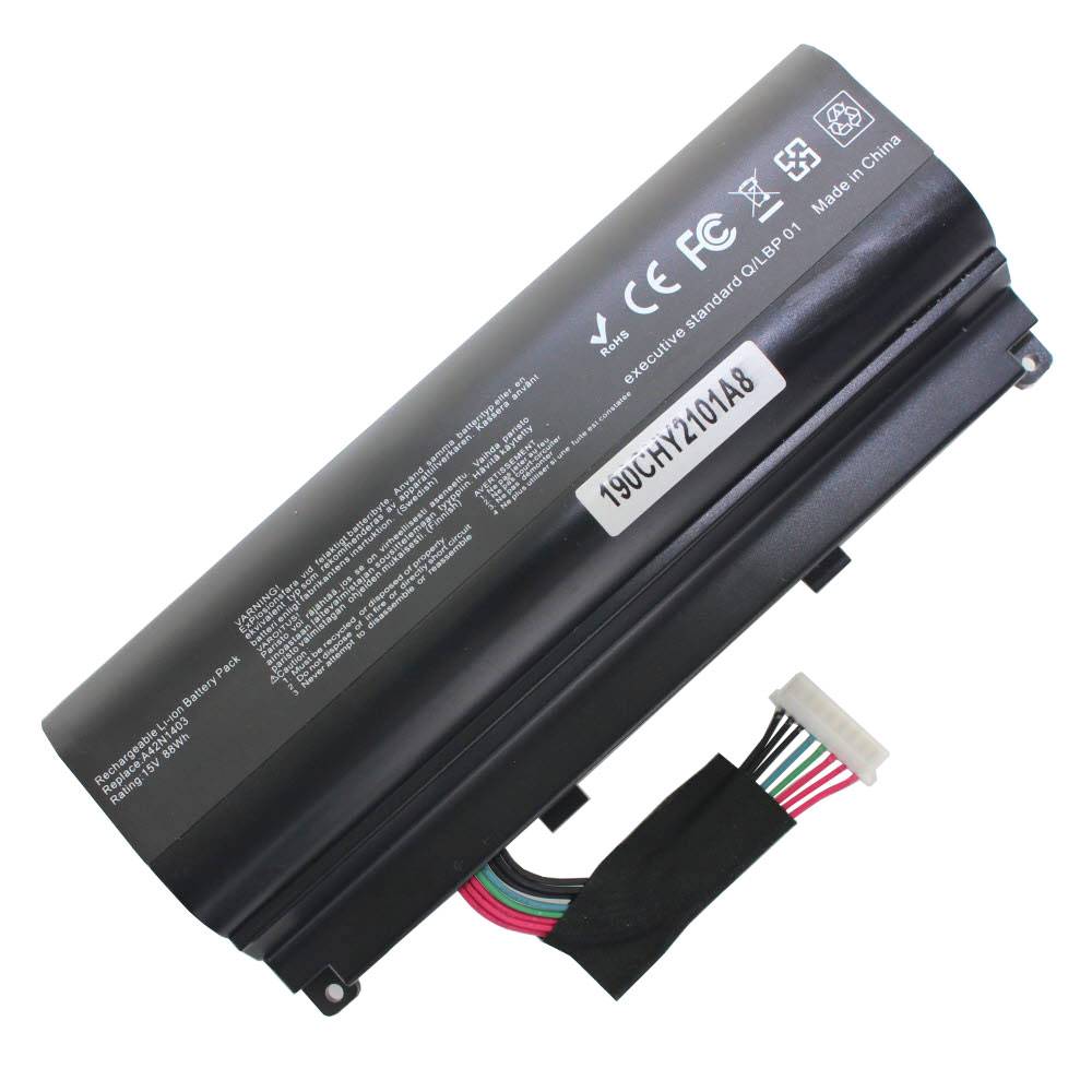Akku passend für ASUS G751J, Li-ion, 15V, 5200mAh, 77Wh, schwarz