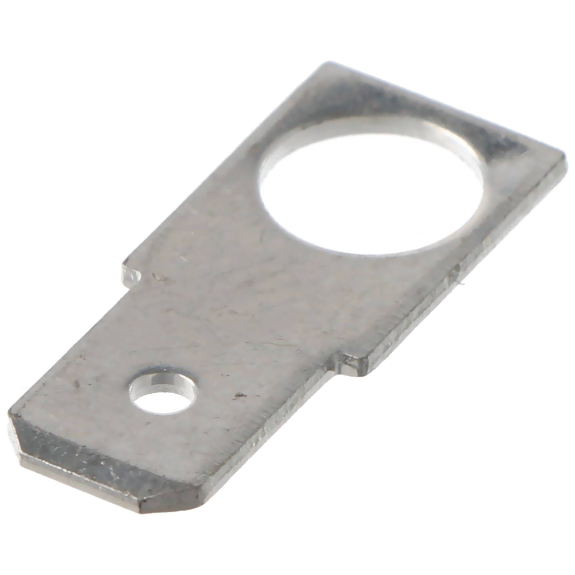 FASTON-Adapter M6 AUF FASTON 6,3 Faston Kontakt 6,3mm mit Ringöse M6, 45° gebogen