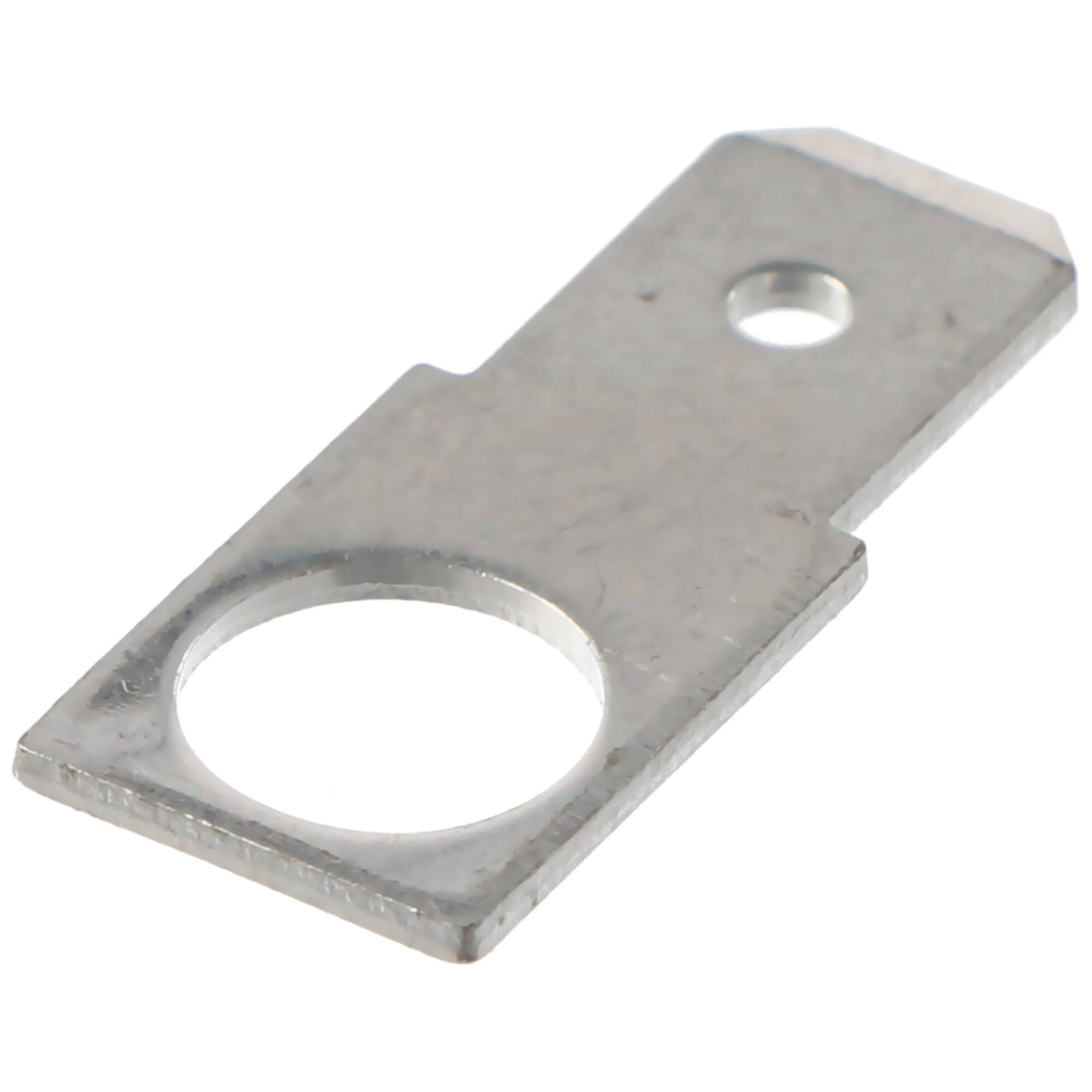 FASTON-Adapter M6 AUF FASTON 6,3 Faston Kontakt 6,3mm mit Ringöse M6, 45° gebogen