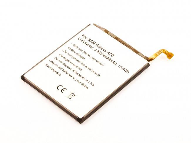 Akku passend für Samsung Galaxy A50, Li-Polymer, 3,85V, 4000mAh, 15,4Wh, built-in, ohne Werkzeug
