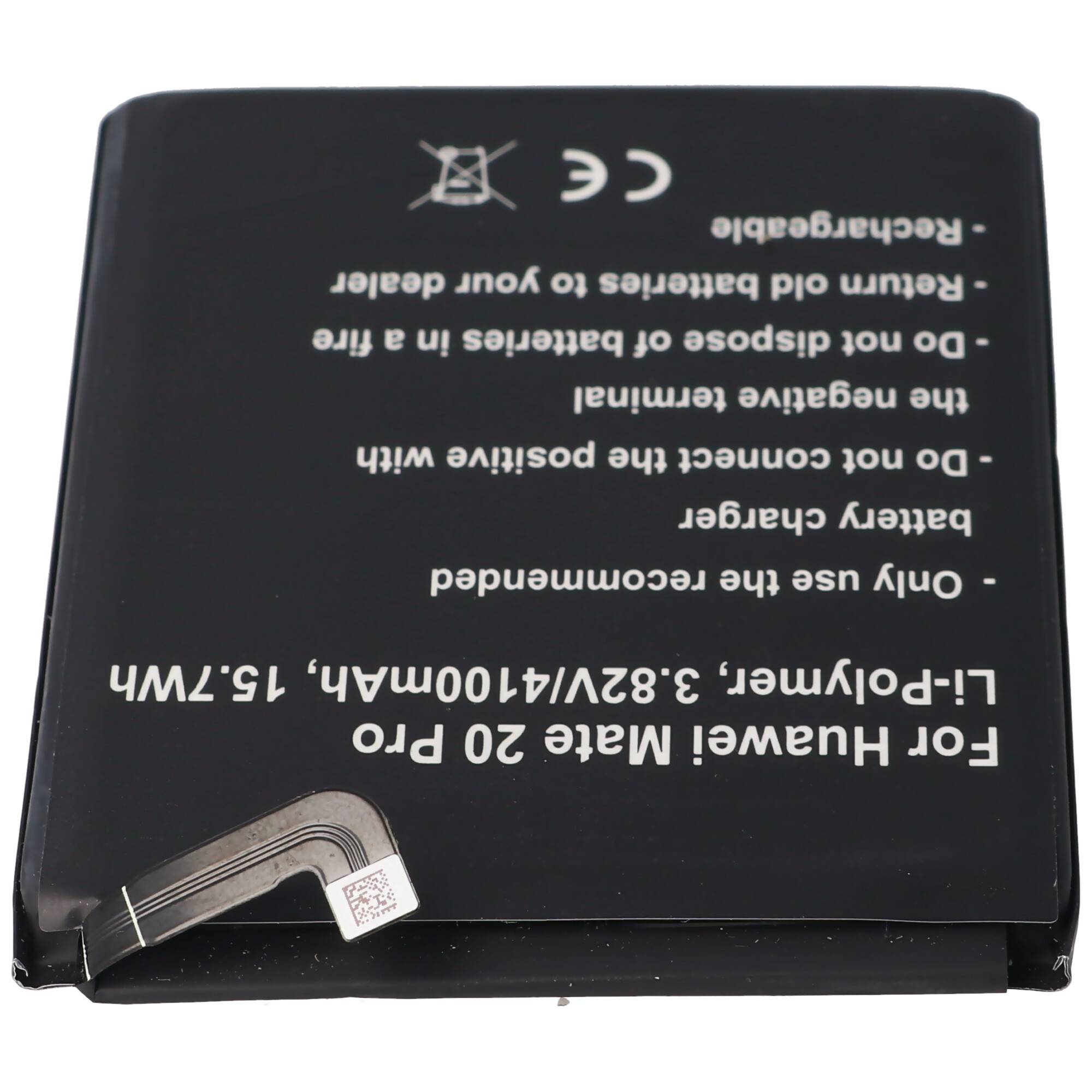 Akku passend für Huawei Mate 20 Pro, Huawei P30 Pro Li-Polymer, 3,82V, 4100mAh, 15,7Wh, built-in, ohne Werkzeug