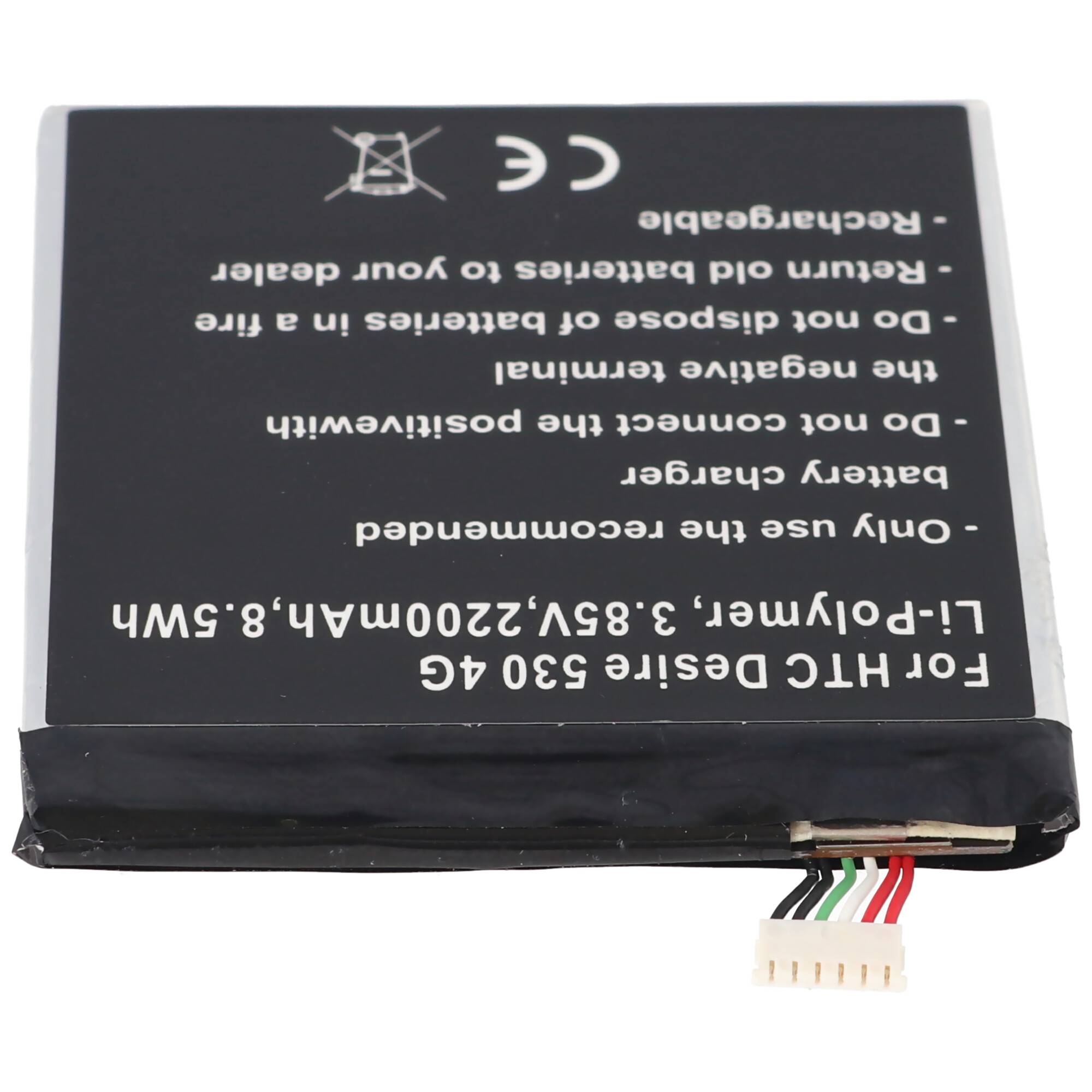 Akku passend für HTC Desire 530 4G, Li-Polymer, 3,85V, 2200mAh, 8,5Wh
