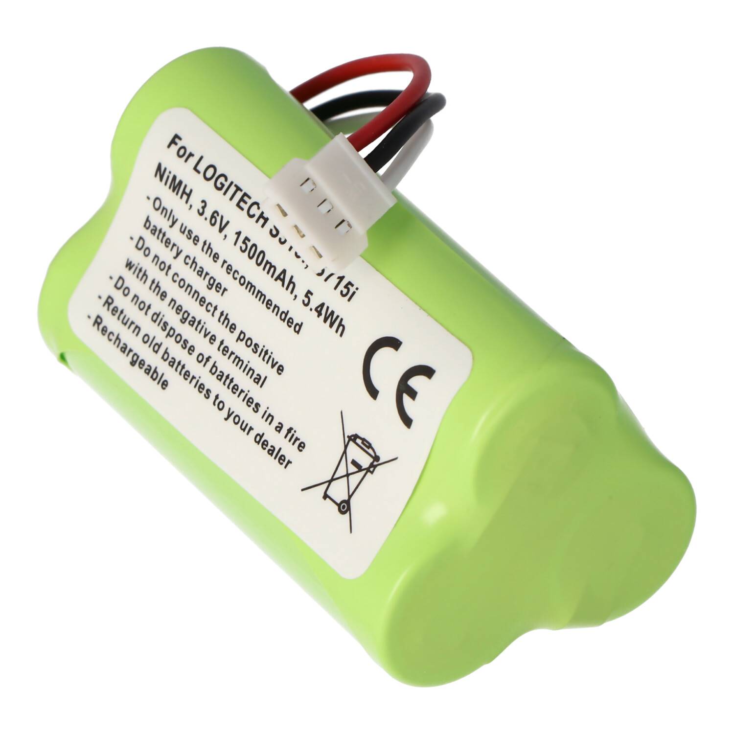 Akku passend für LOGITECH S315i, S715i, NiMH, 3,6V, 1500mAh, 5,4Wh