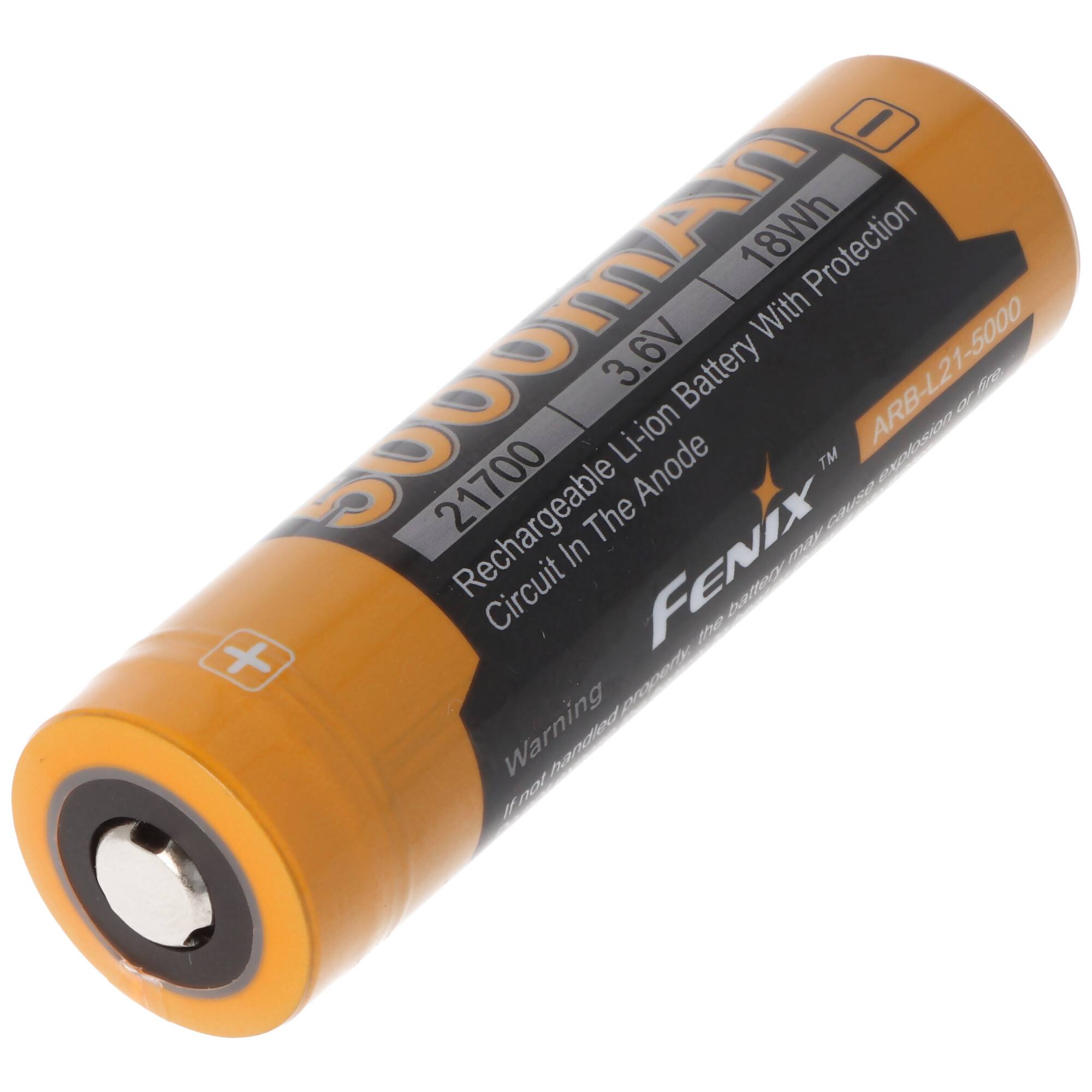 21700 Fenix ARB-L21-5000 Li-Ion Akku Grösse 21700er, 76x21,5mm in der Abmessung