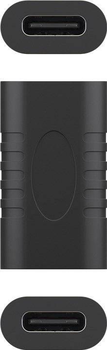 Adapter USB-C™ auf USB-C™ zum einfachen Verbinden von zwei USB-C™-Kabeln, schwarz