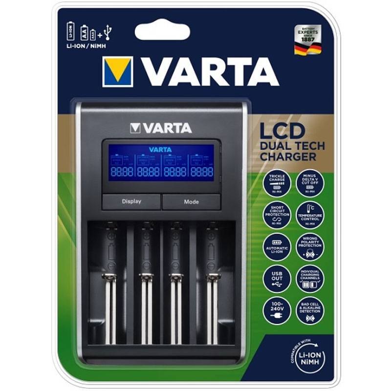 Varta Dual Tech Charger für Li-Ion Akkus und NiMH AA, AAA