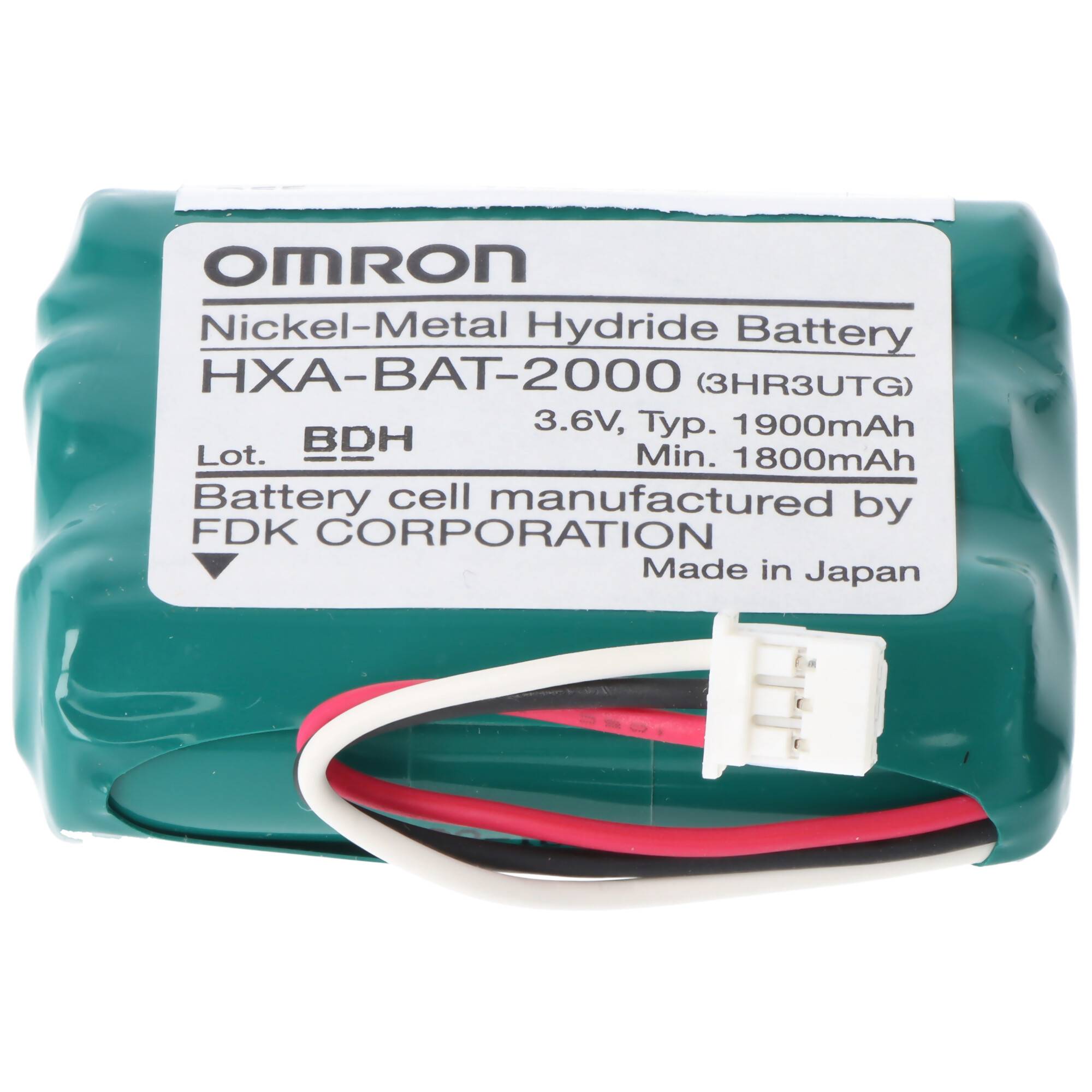 Original NiMH Akku passend für Omron Healthcare HBP-1300 HPM-1300 Blutdruckmessgerät Typ HXA-BAT2000 9065797-O 3,6 Volt