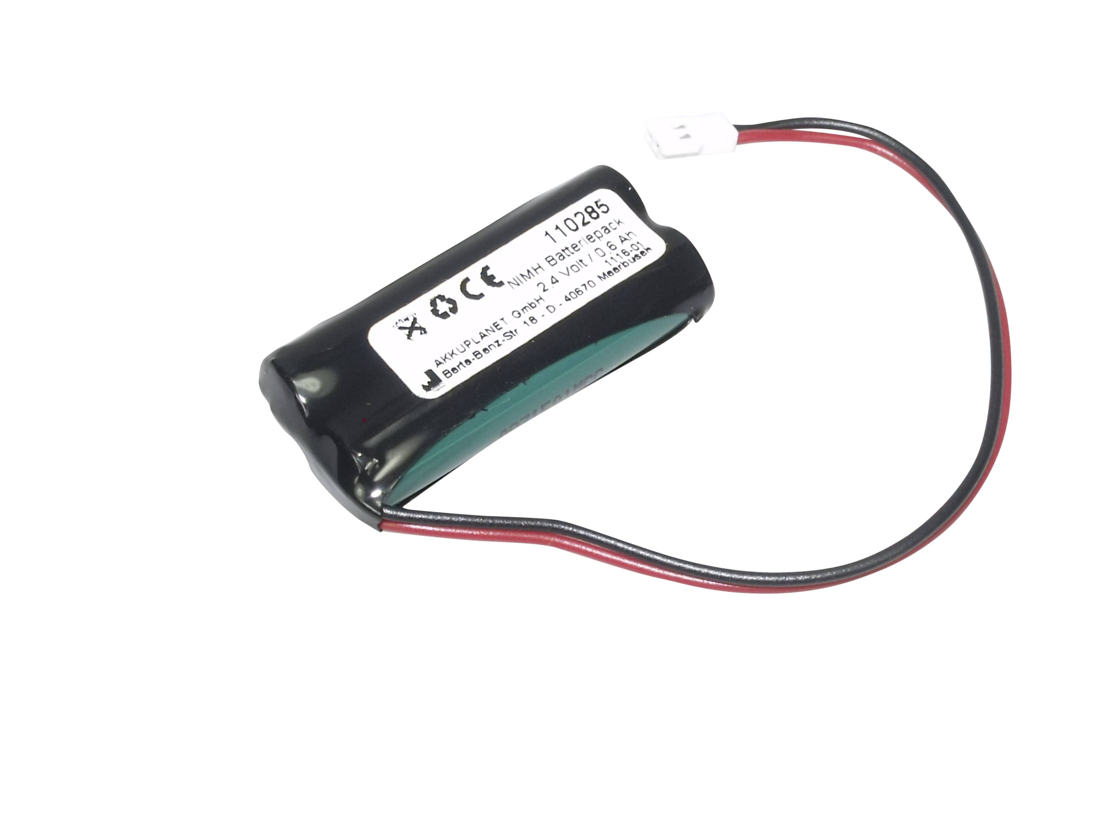NiMH Akku passend für Minolta Jaundice Meter JM103 2,4 Volt 0,60 Ah CE Konform