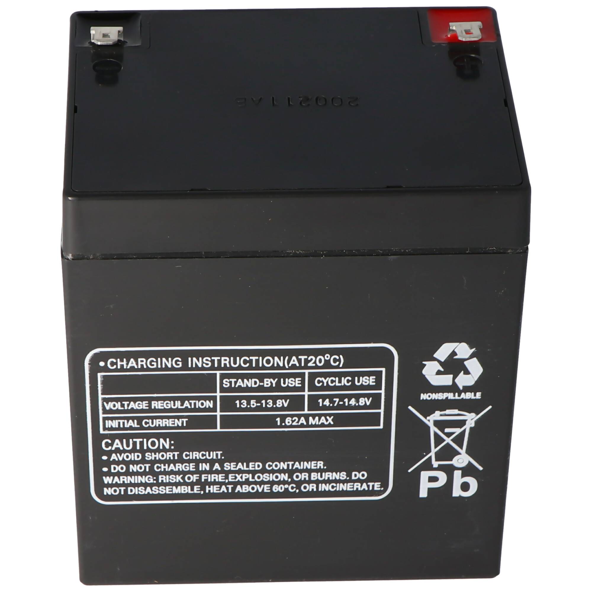 Blei Akkueinsatz passend für Völker Bett S582, 2 Stück 12 Volt 5,4Ah Akku, 4,8mm Steckkontakte