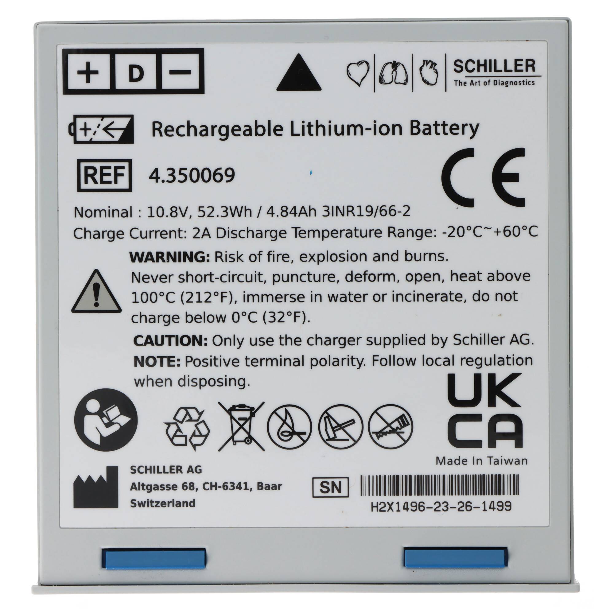 Original Li Ion Akku Schiller Defibrillator Defigard 5000 - 2.200132