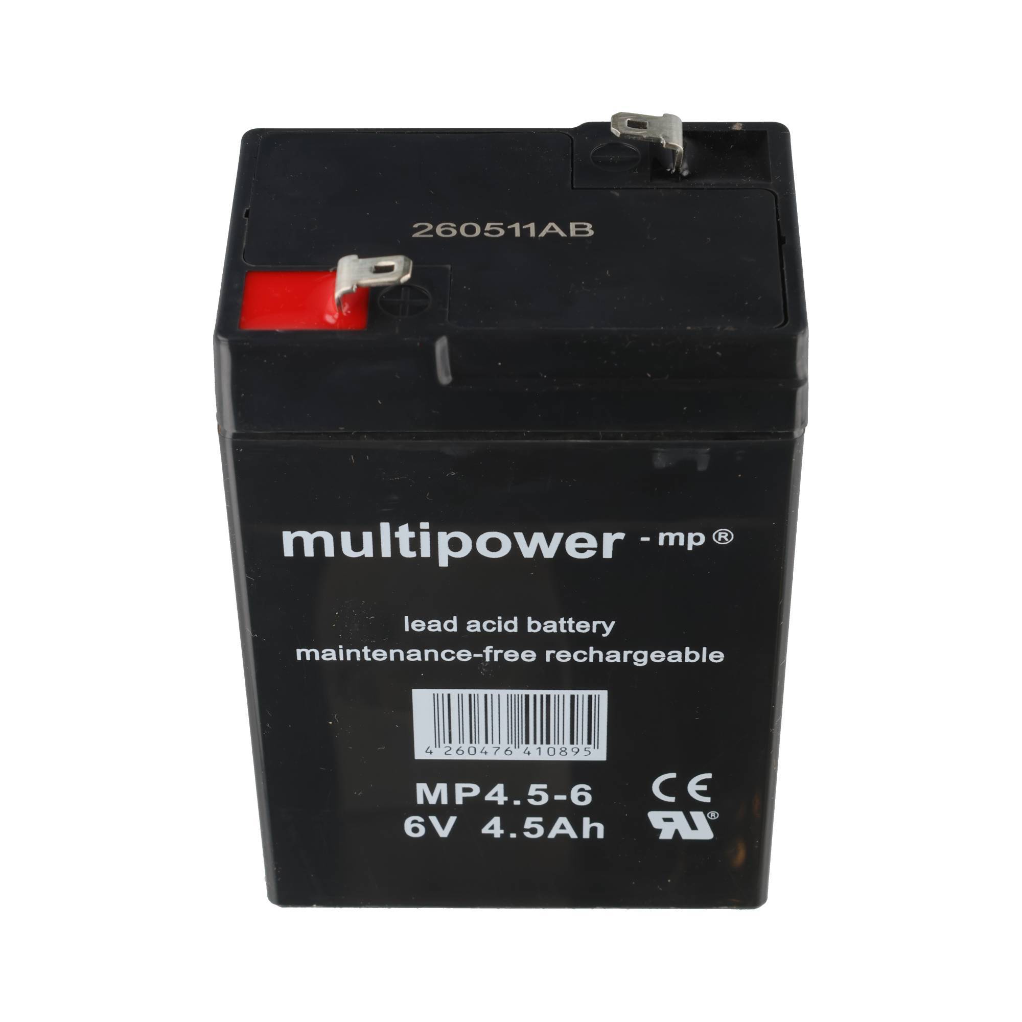 AKKUmed Blei Akku passend für Nellcor Pulsoximeter NPB190,195, 290, 295, 390, 395, 595,600 u.w. - 6,0 V 4500 mAh 70x47x1