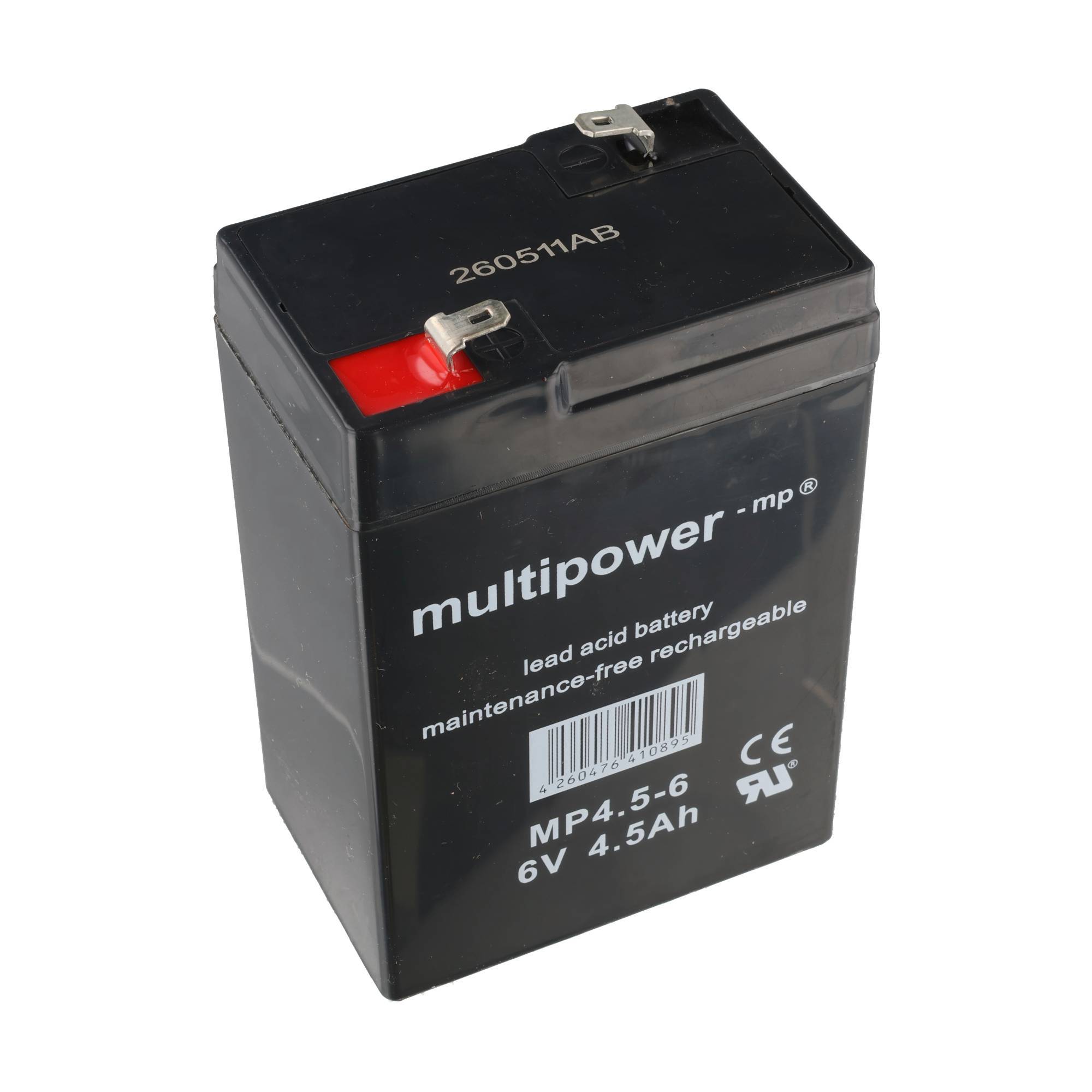 AKKUmed Blei Akku passend für Nellcor Pulsoximeter NPB190,195, 290, 295, 390, 395, 595,600 u.w. - 6,0 V 4500 mAh 70x47x1
