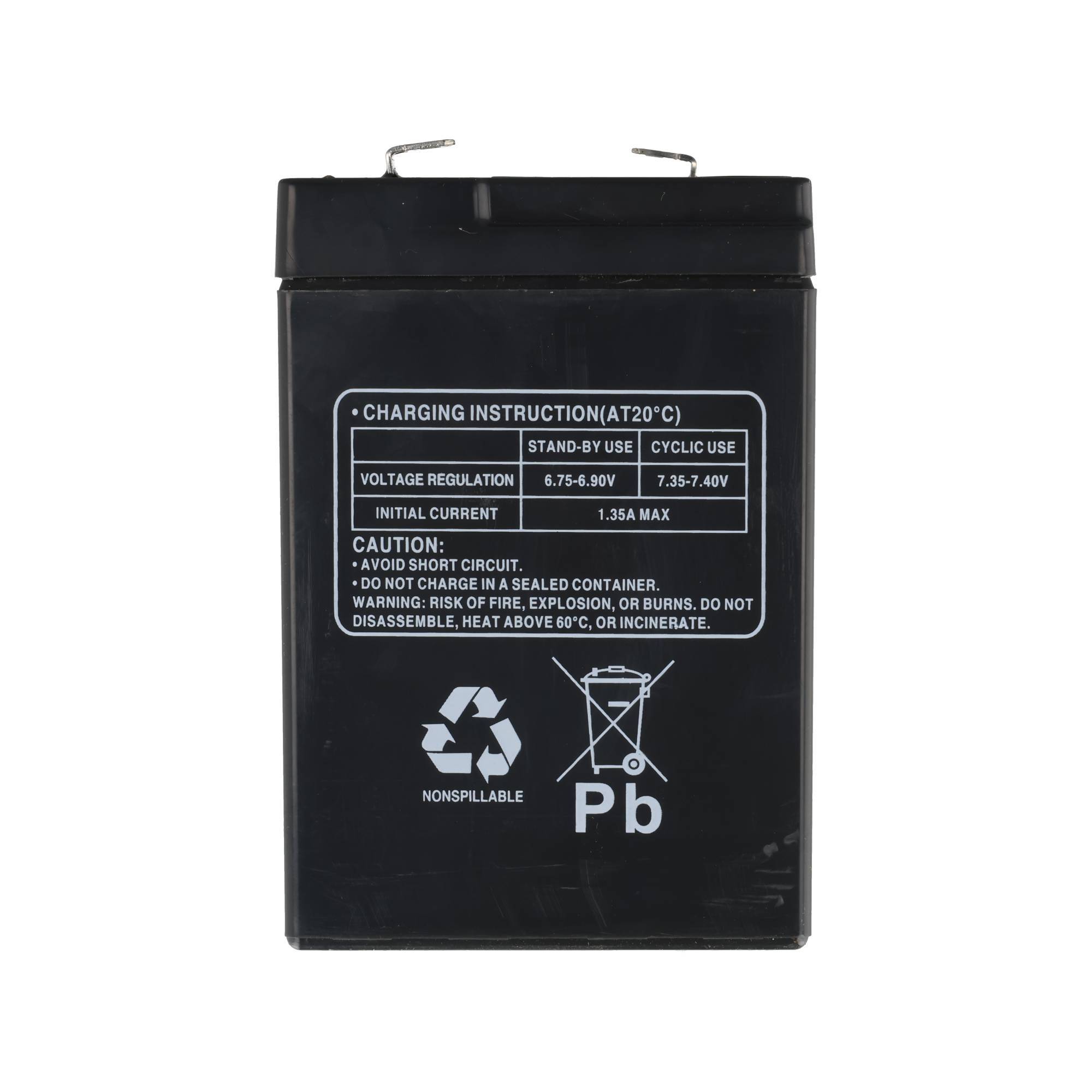 AKKUmed Blei Akku passend für Nellcor Pulsoximeter NPB190,195, 290, 295, 390, 395, 595,600 u.w. - 6,0 V 4500 mAh 70x47x1