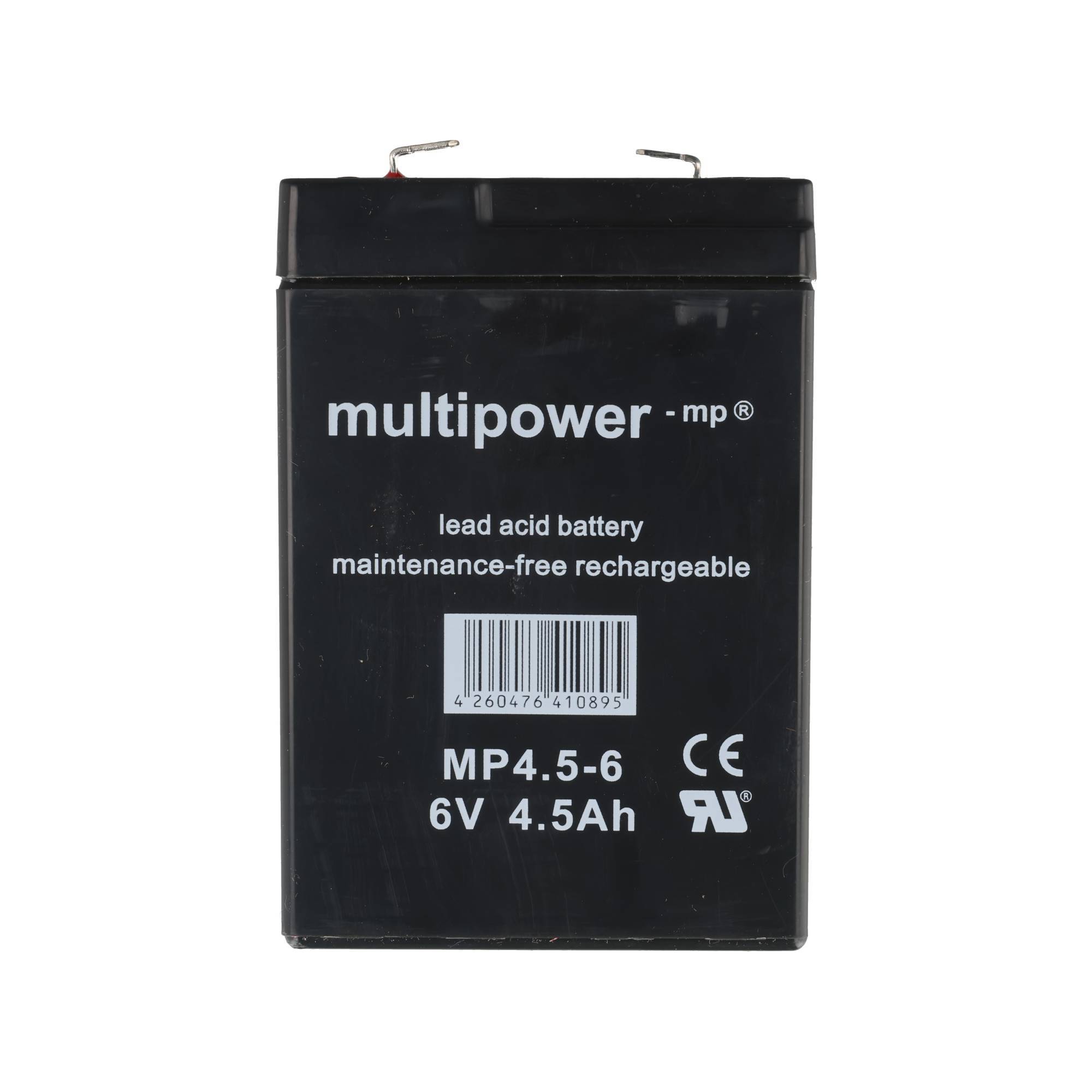 AKKUmed Blei Akku passend für Nellcor Pulsoximeter NPB190,195, 290, 295, 390, 395, 595,600 u.w. - 6,0 V 4500 mAh 70x47x1