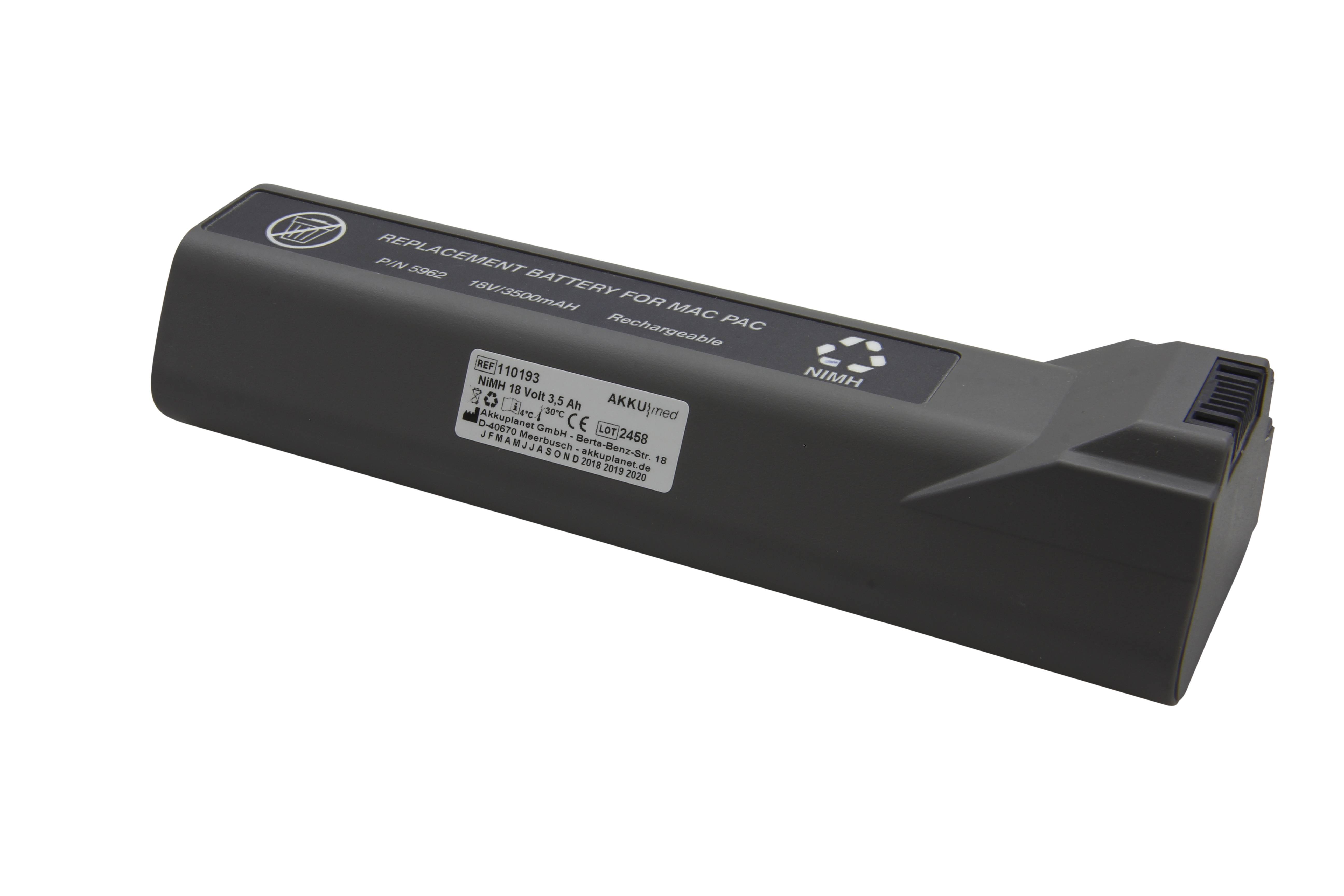 NiMH Akku passend für GE Hellige Marquette MAC3500, MAC5000ST, MAC5500 - Typ 900770-001