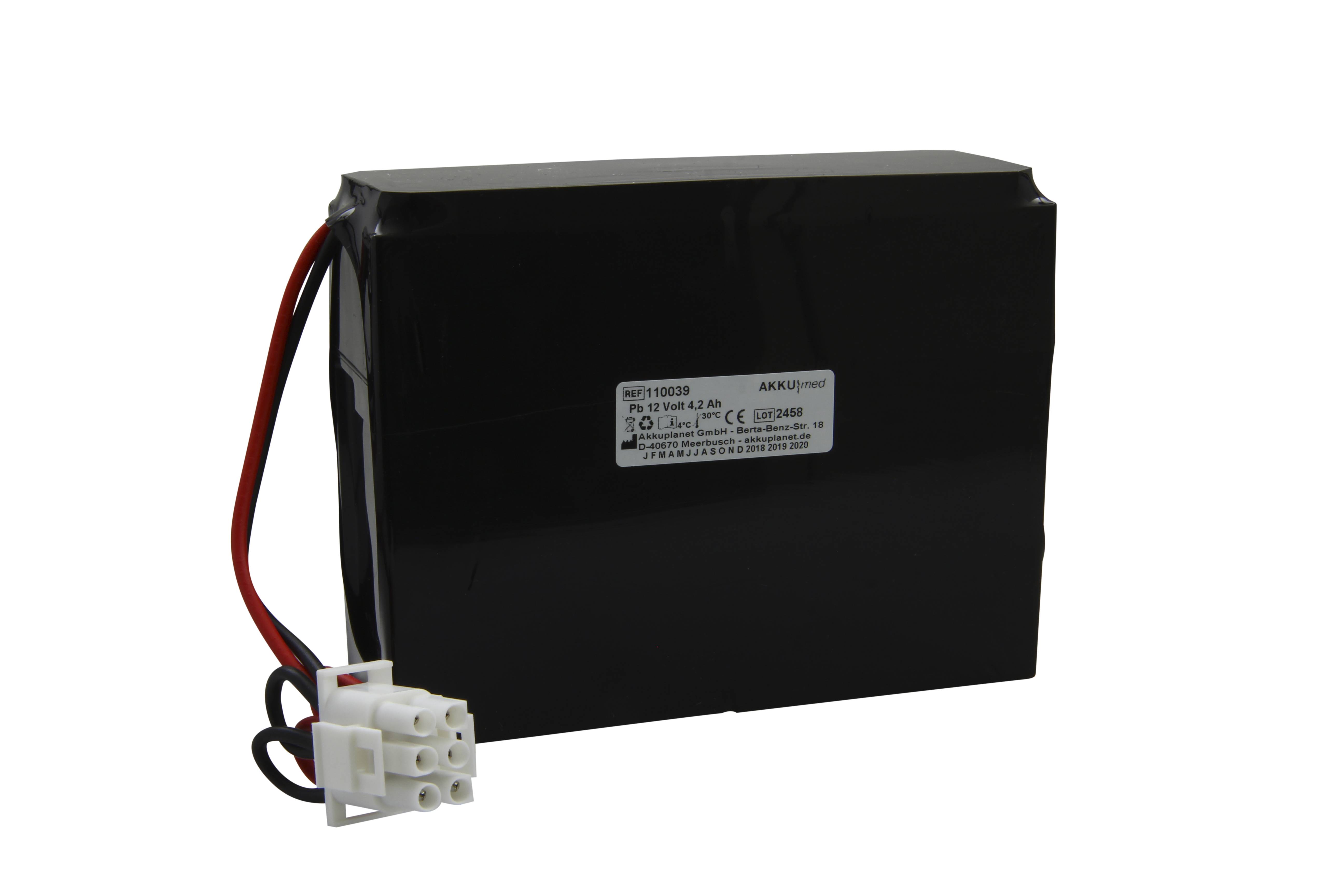 Blei Akku passend für Hewlett Packard Codemaster XL+/XE/ M1722A+B/ M1723A+B/ M1724A/ M1758A 12 Volt 4,2 Ah CE Konform