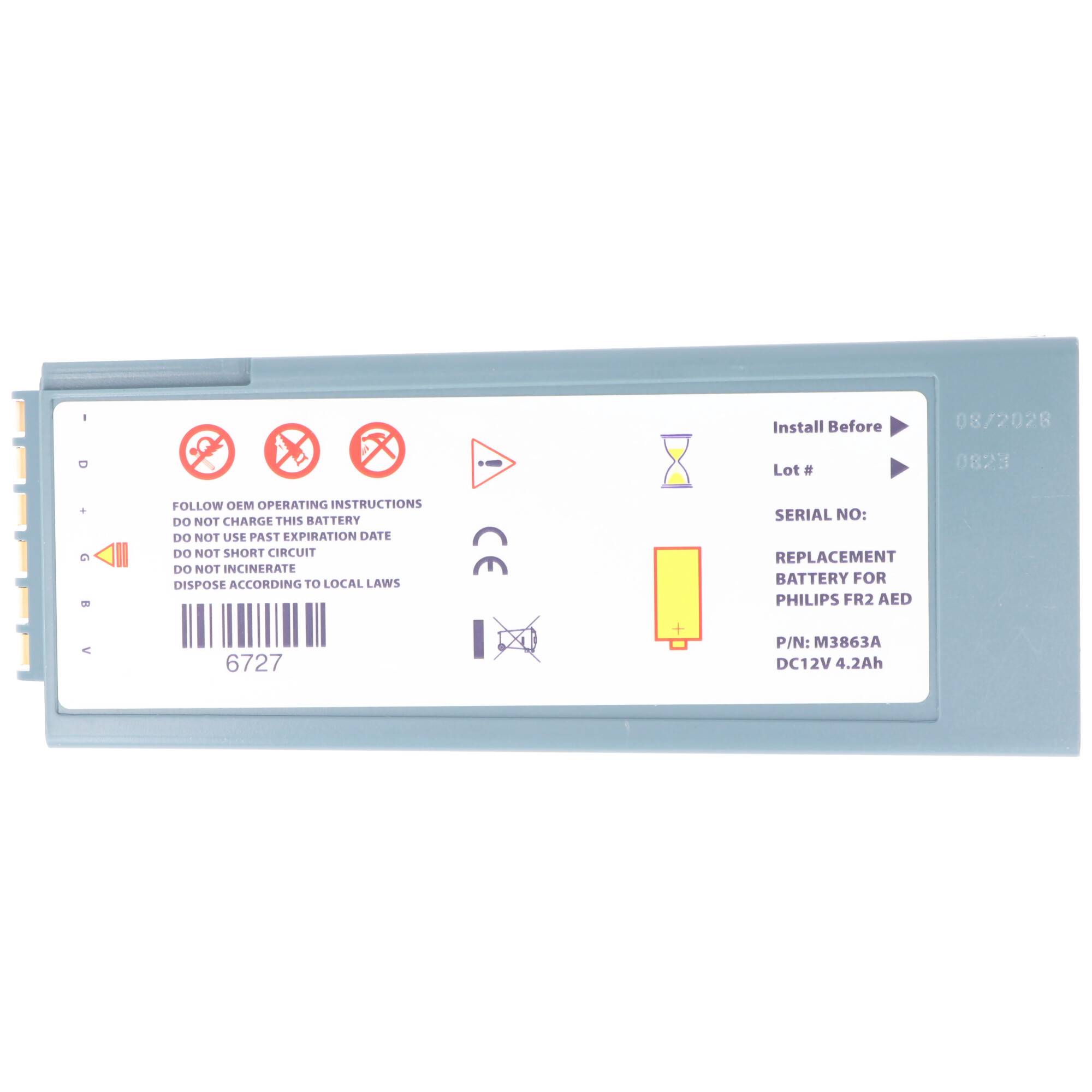 Lithiumbatterie passend für Philips, Laerdal Heartstart Forerunner 2, 2+, M3863A