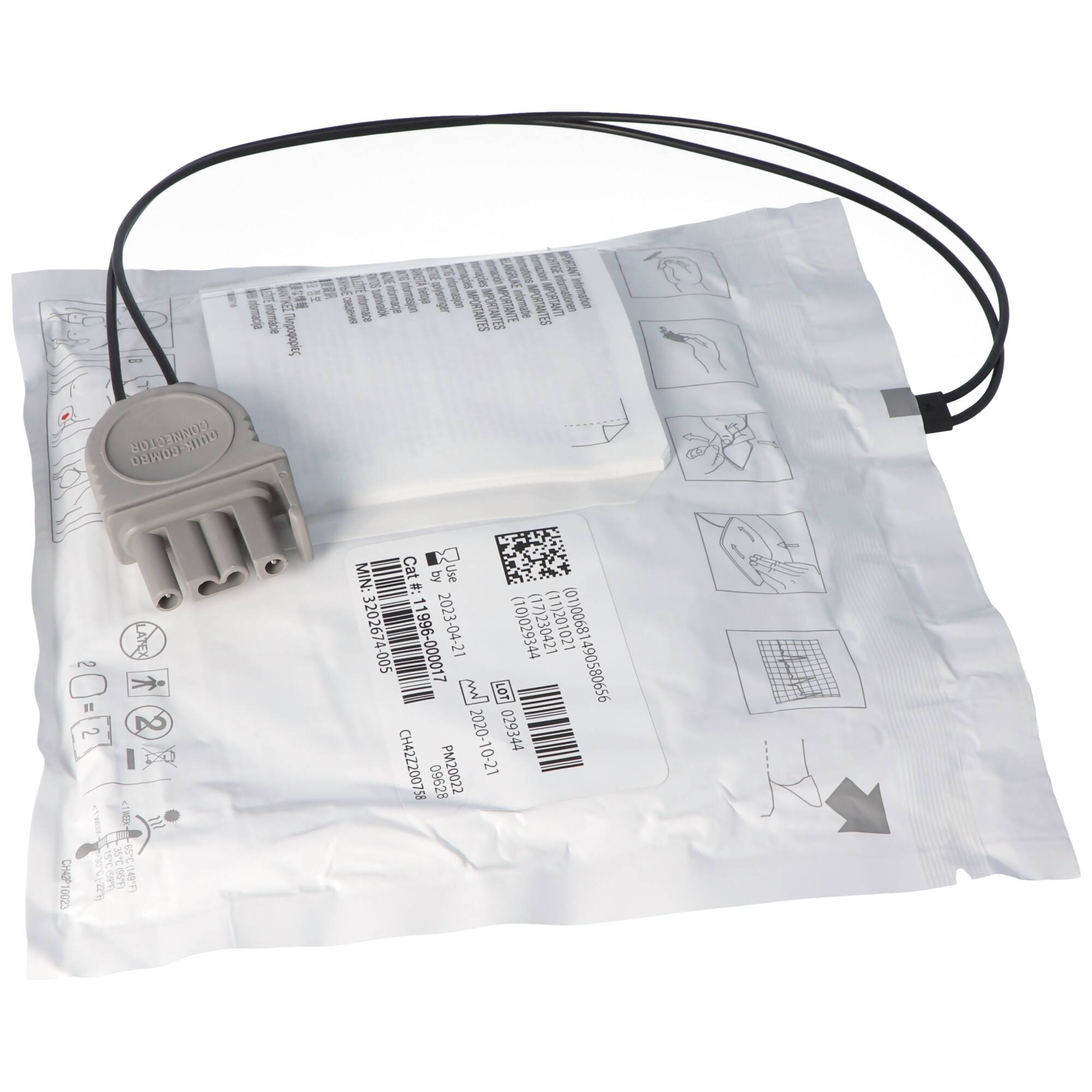 Original Defi-Elektroden Pads Physio Contol LP500